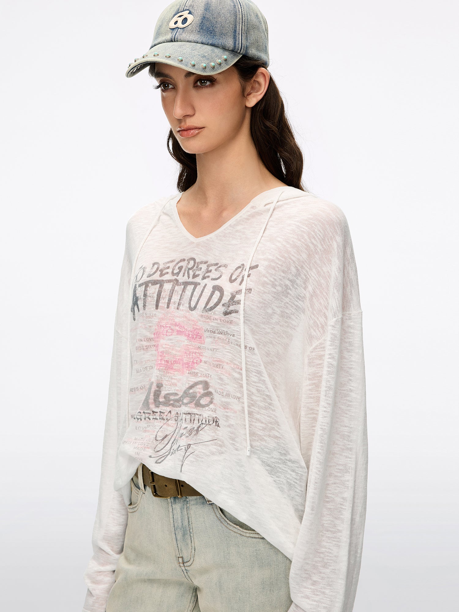 Hooded Printed Knit Sweater - Image 3