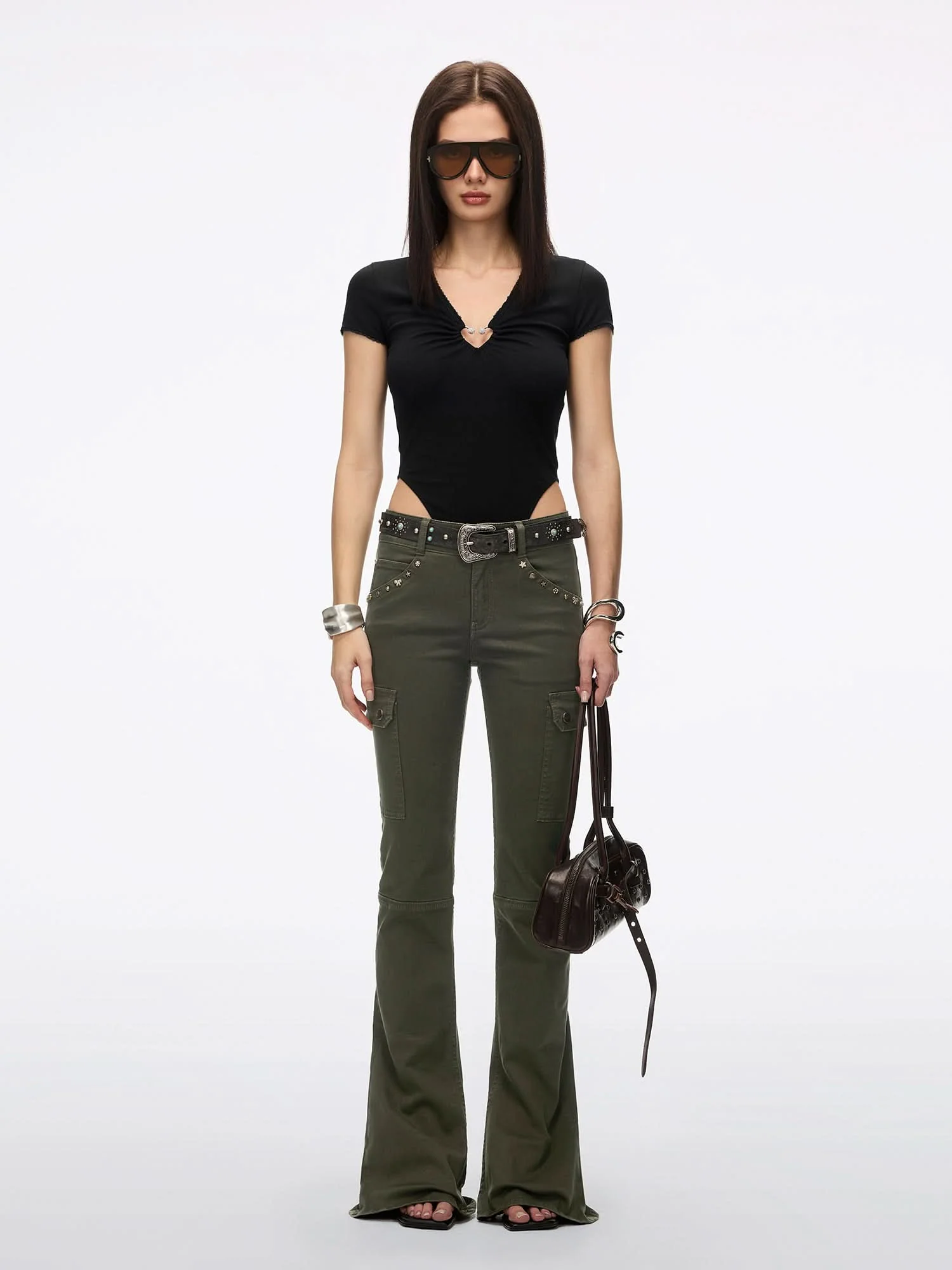 Lace Patchwork Bodysuit T-Shirt - Image 4