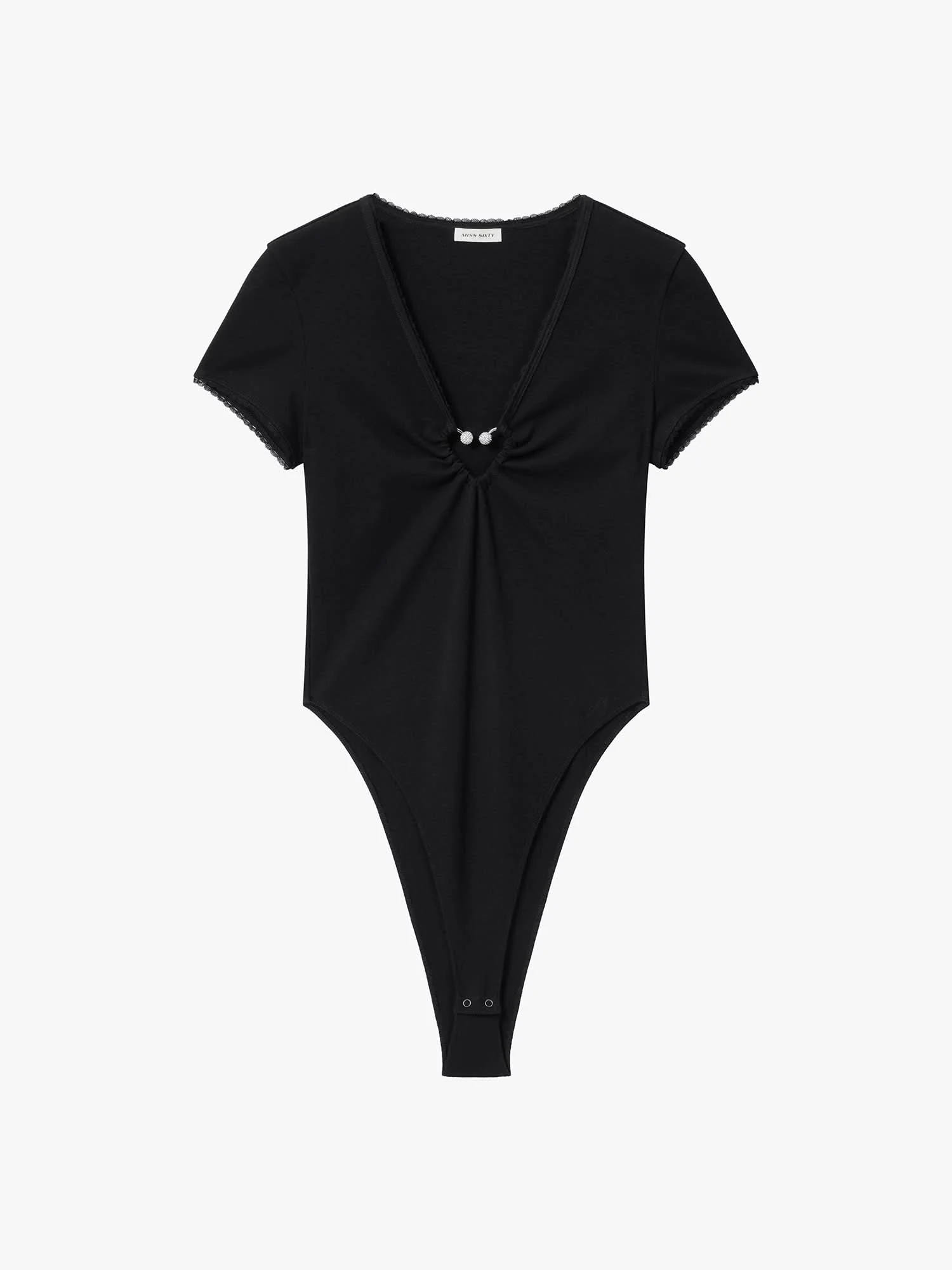 Lace Patchwork Bodysuit T-Shirt - Image 5