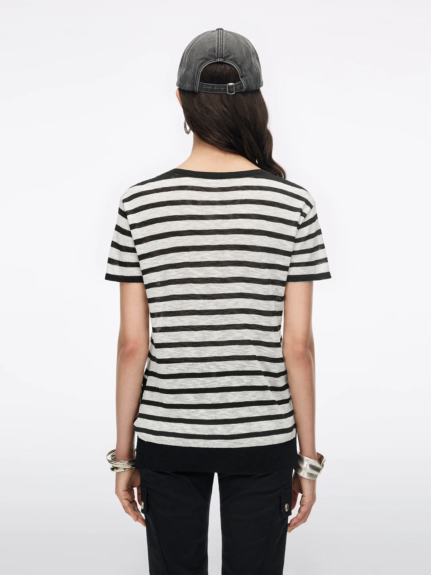 Lace-Up Knit Top - Image 2