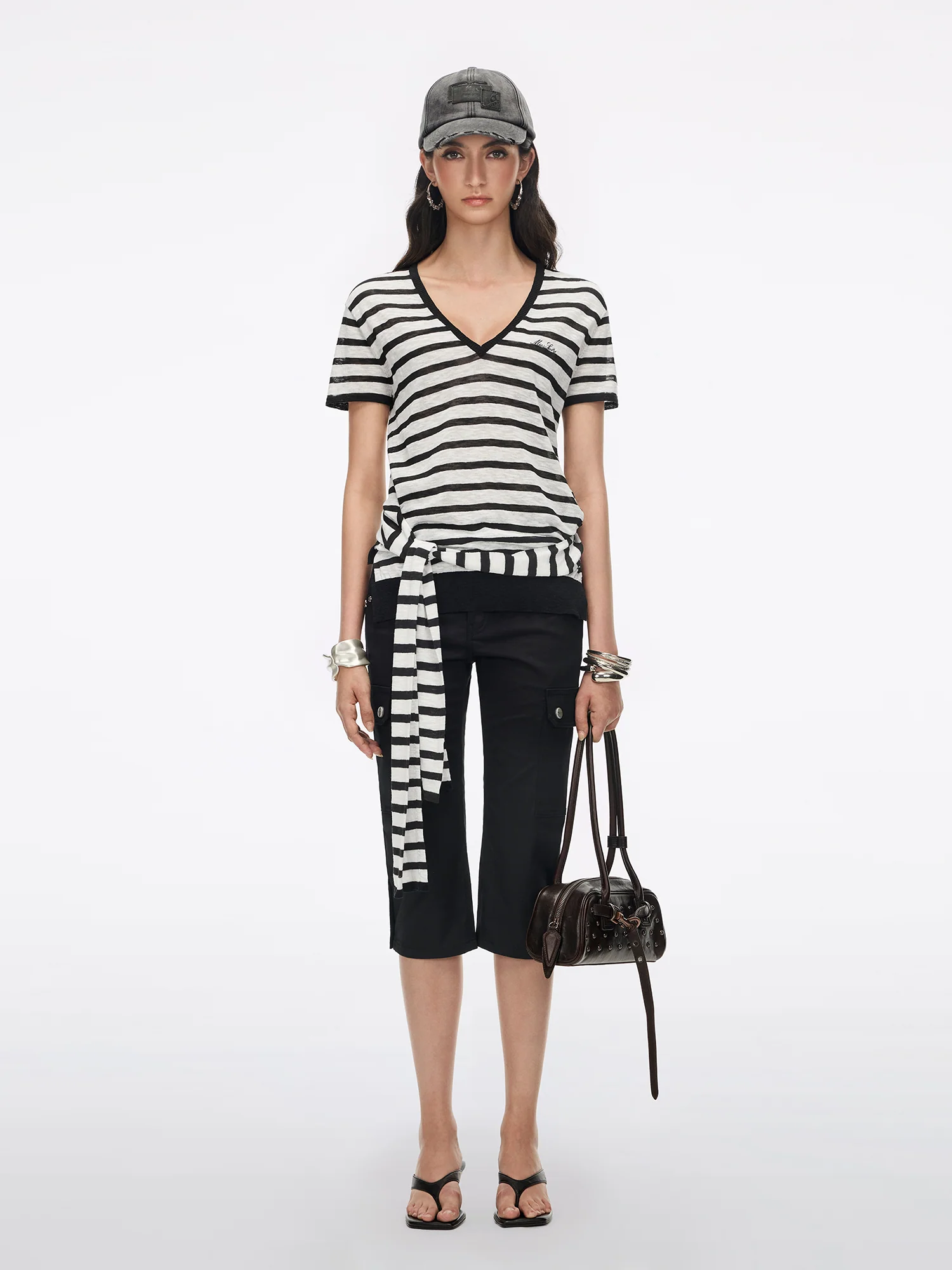 Lace-Up Knit Top - Image 4