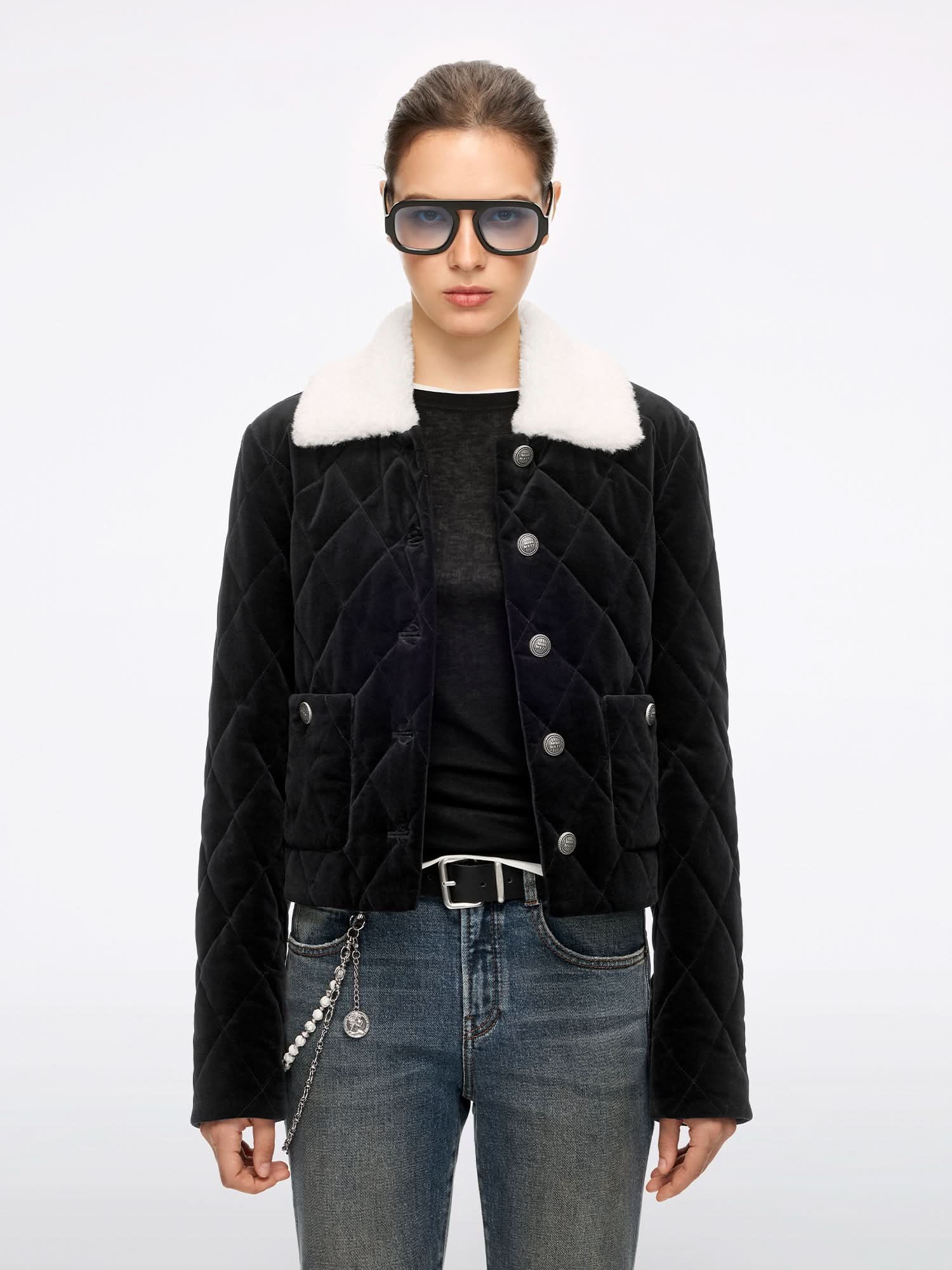Lapel Velvet Jacket