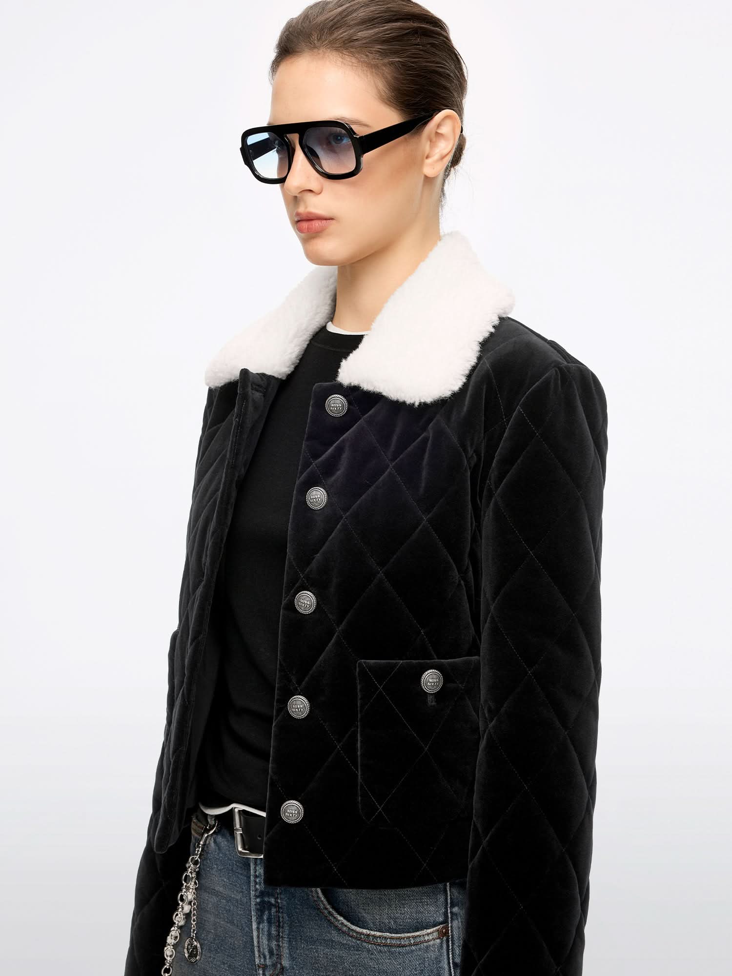 Lapel Velvet Jacket - Image 3