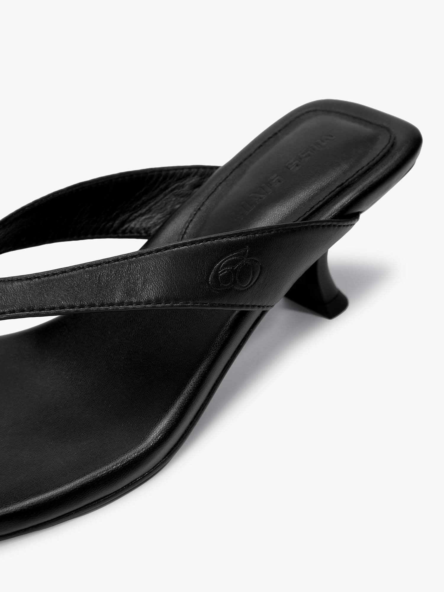 Leather Kitten Heel Shoes - Image 5