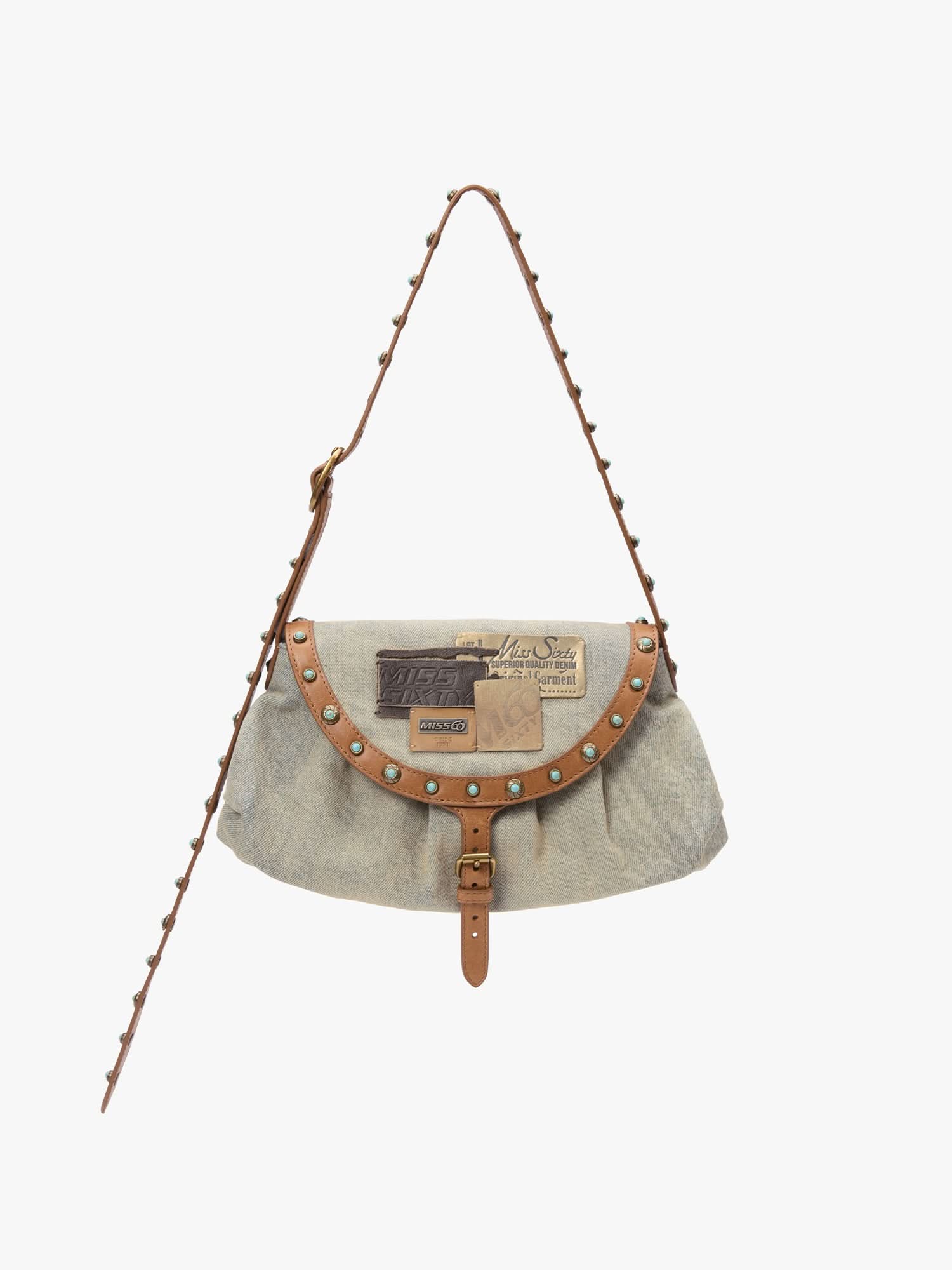 Leather Patch Shoulder Bag