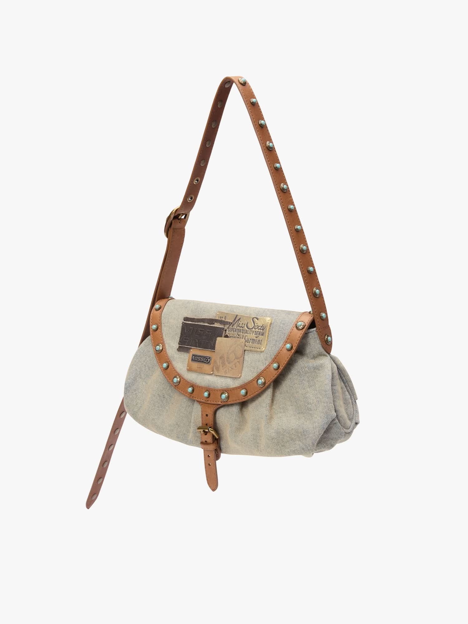 Leather Patch Shoulder Bag - Image 3