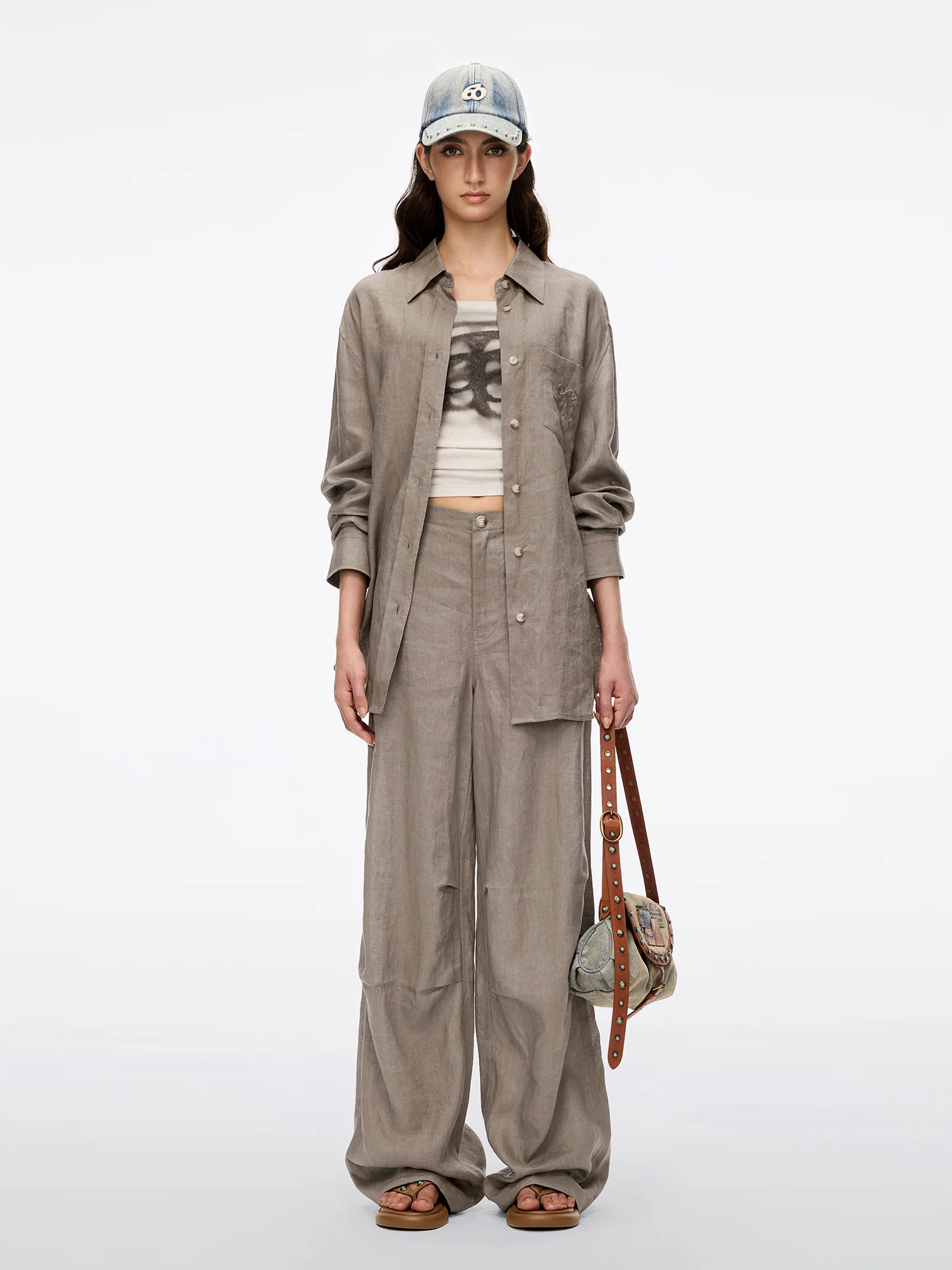 Linen Wide-Leg Pants - Image 2