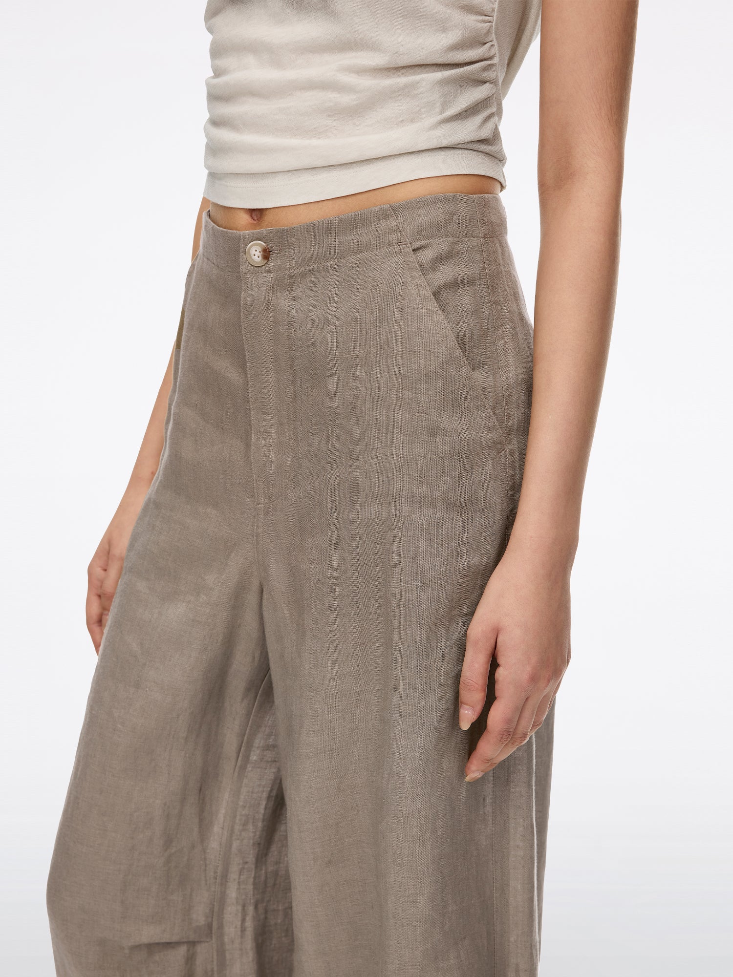 Linen Wide-Leg Pants - Image 4