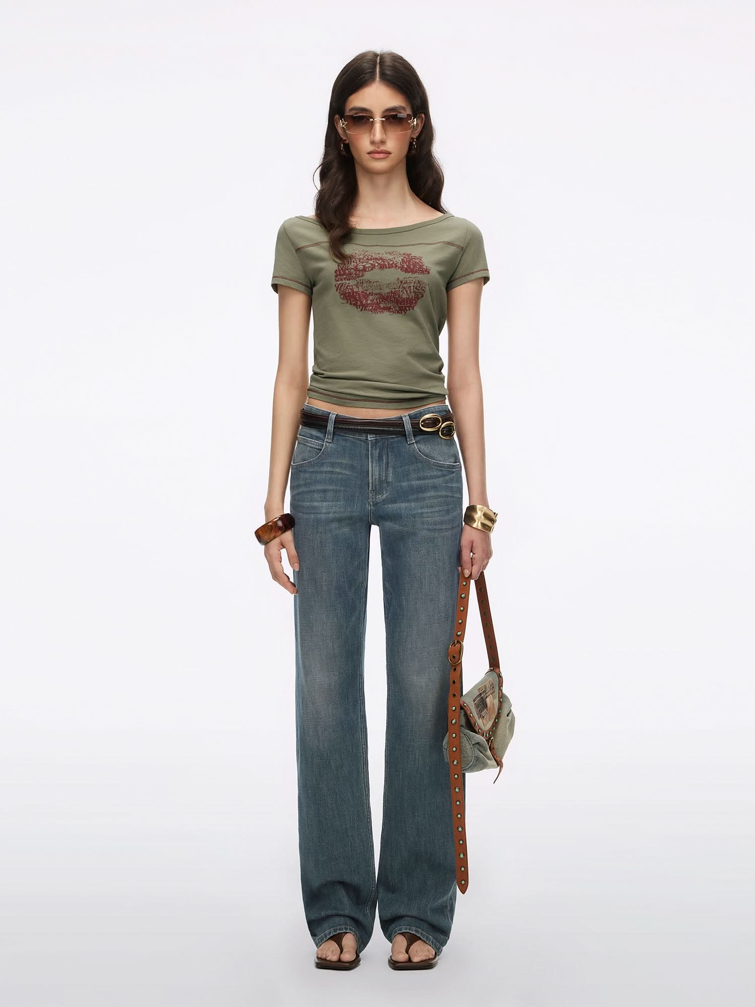 Lip Print T-Shirt - Image 4