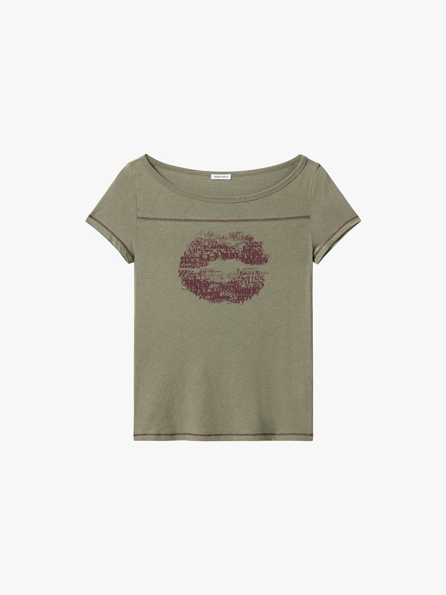 Lip Print T-Shirt - Image 5