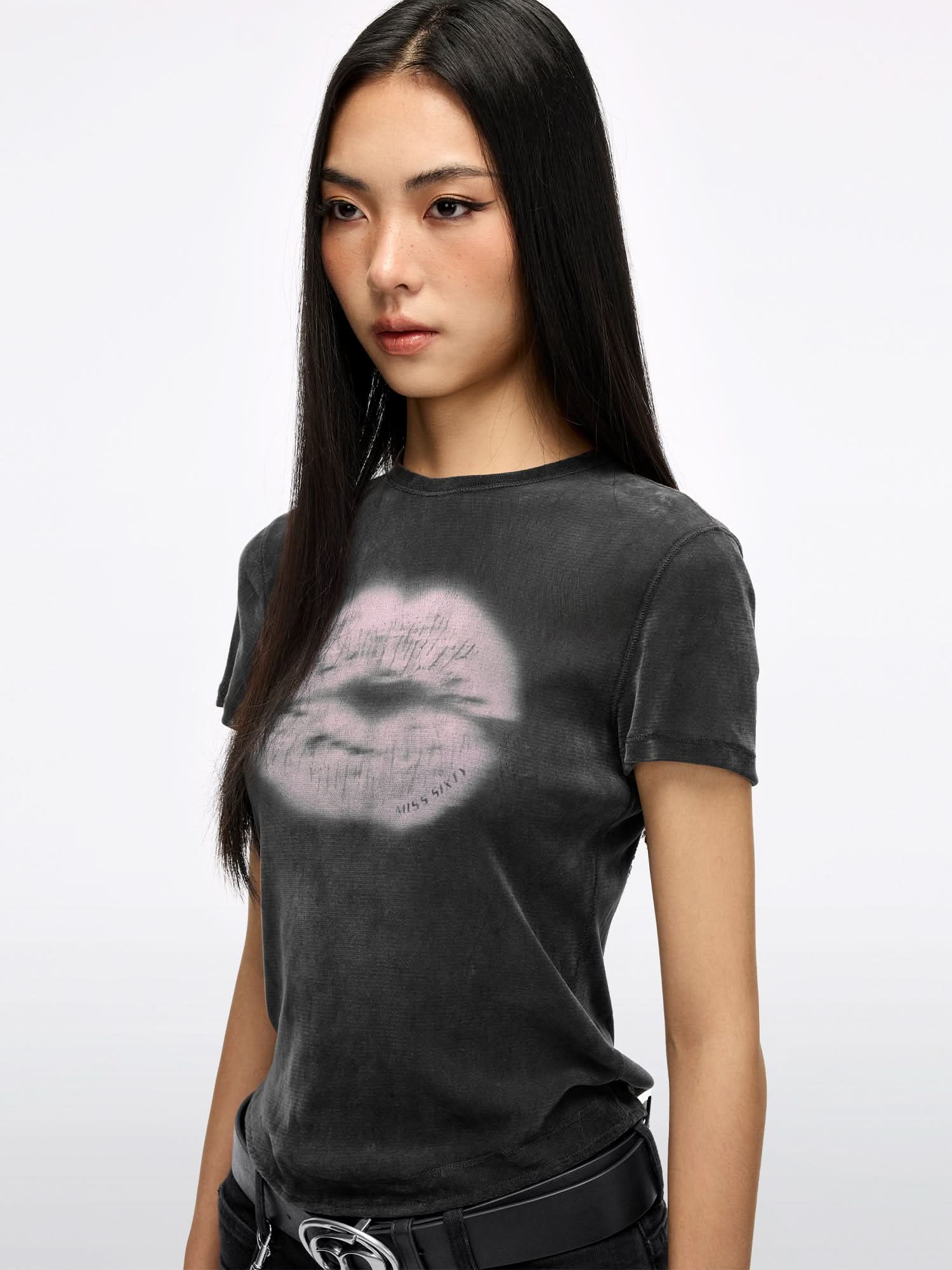 Lip Print T-Shirt - Image 3