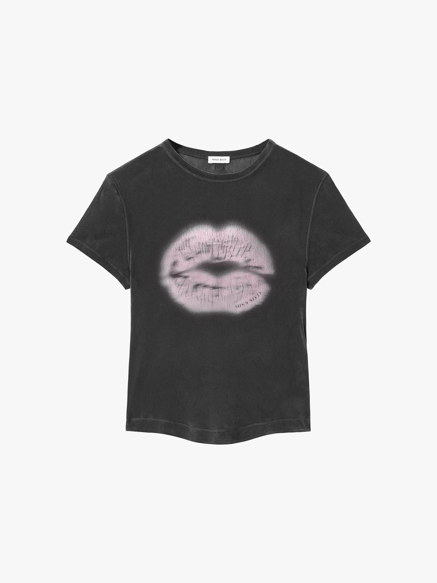 Lip Print T-Shirt - Image 5