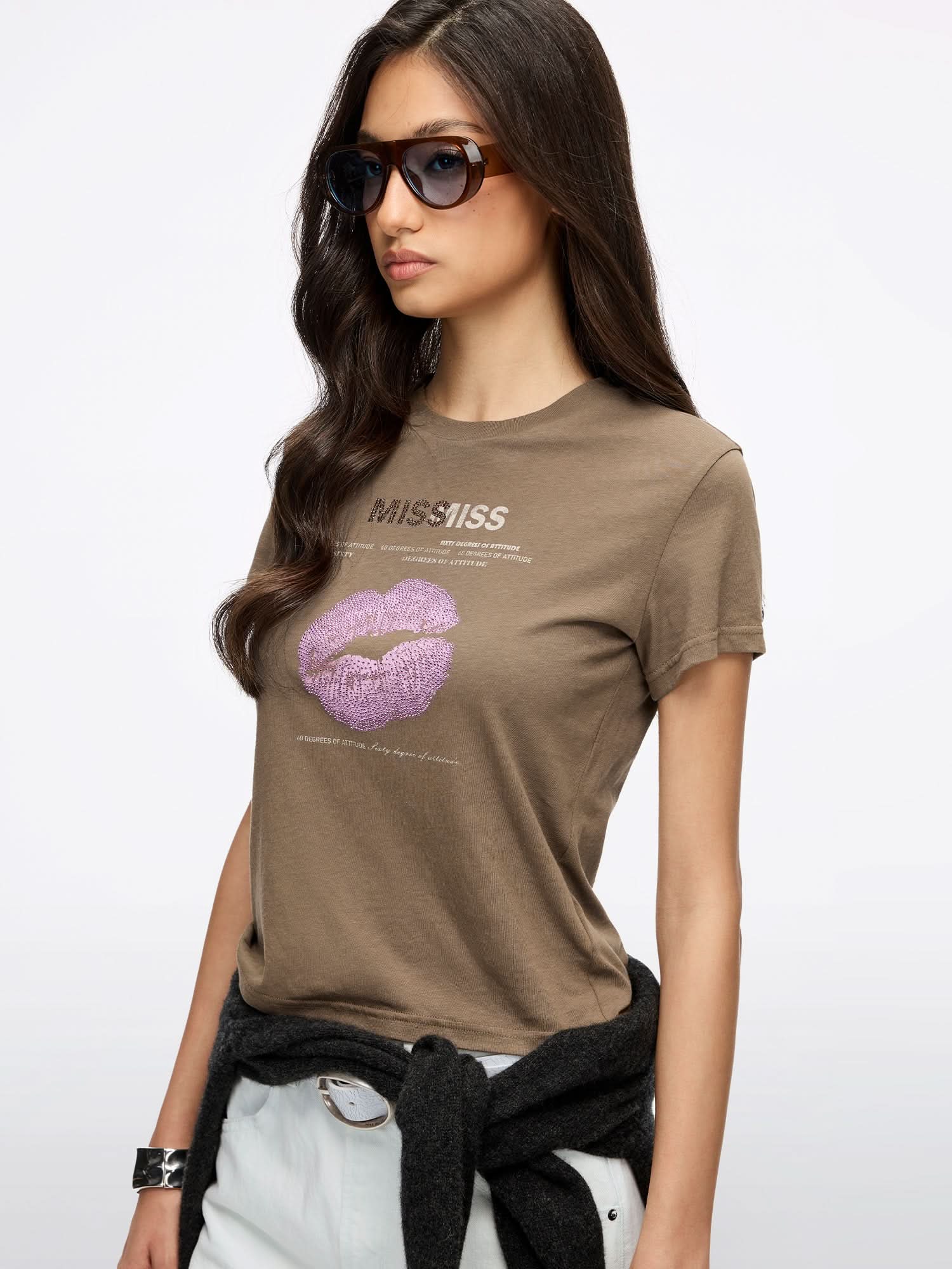 Lip-Print T-Shirt - Image 13
