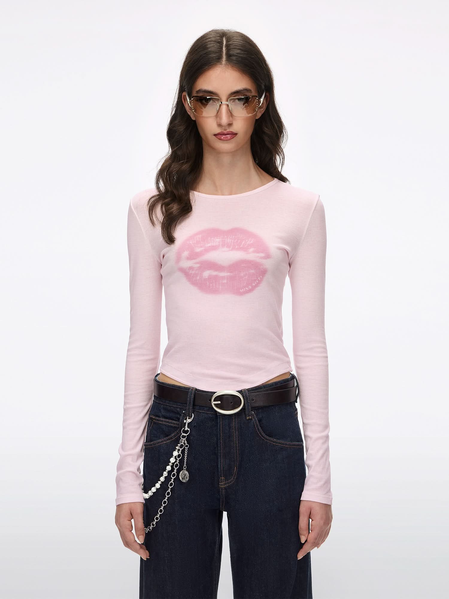 Lip Print T-Shirt - Image 6