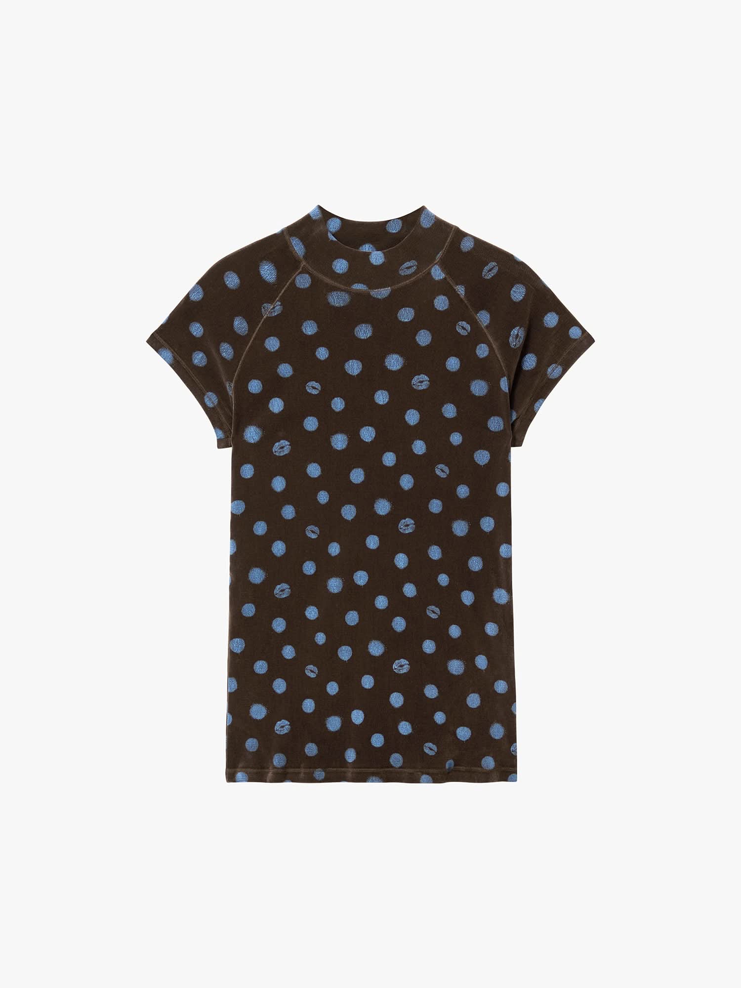 Lip-Print Velvet T-Shirt - Image 10