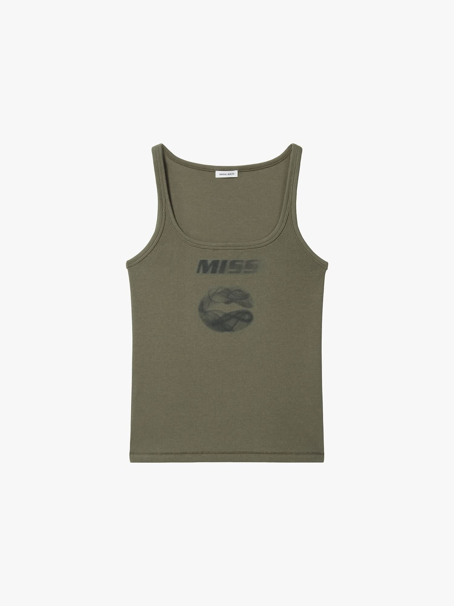 Lips Print Sleeveless T-Shirt - Image 11