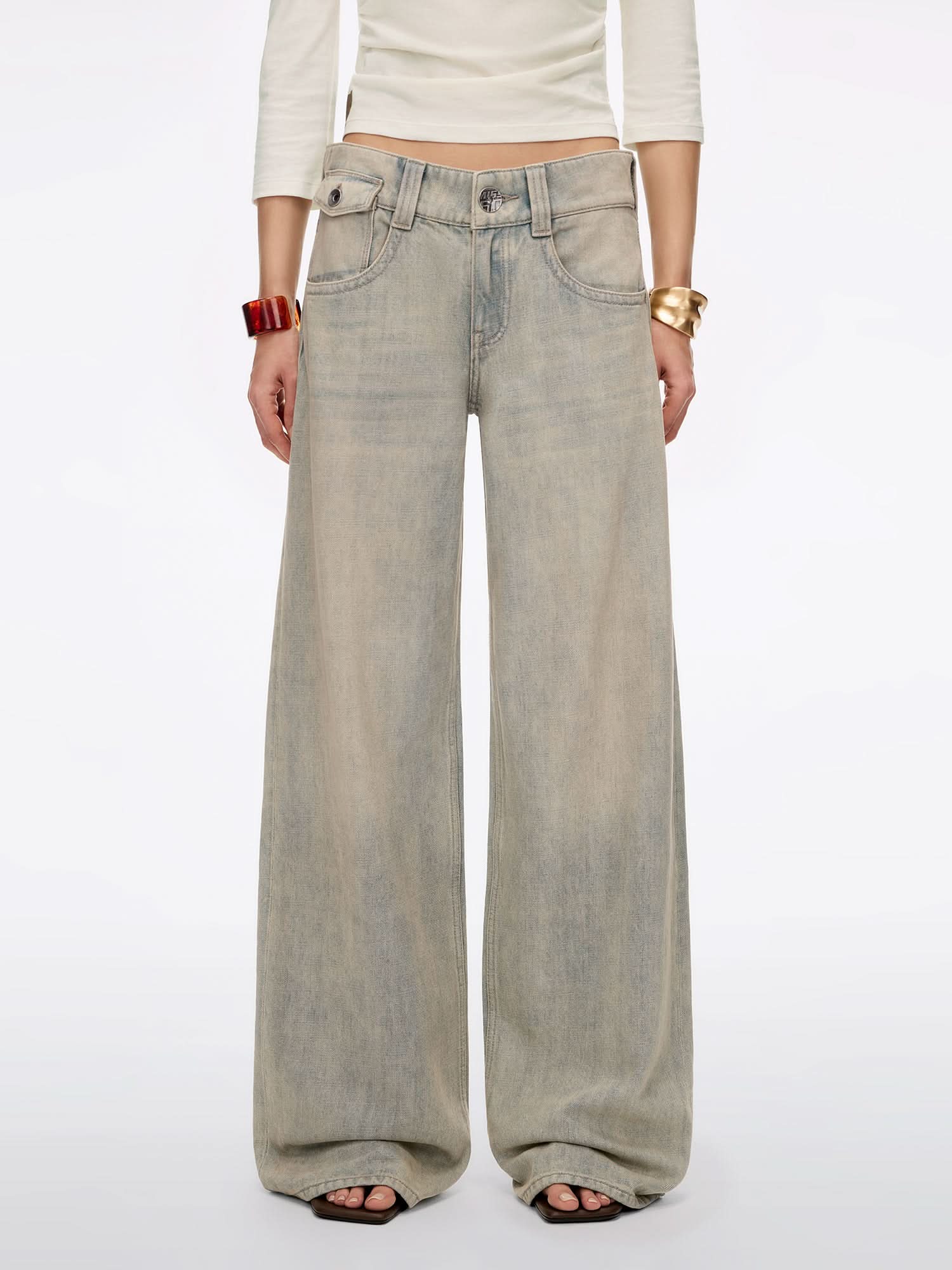 Logo-Detail Straight-Fit Jeans