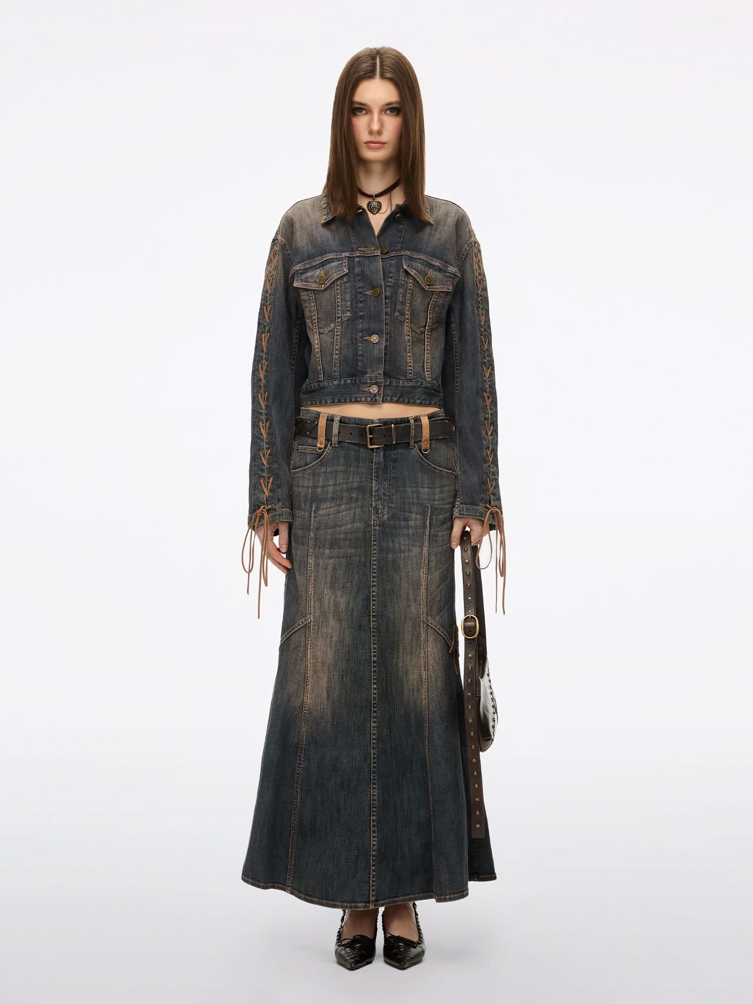 Mermaid Denim Maxi Skirt - Image 2