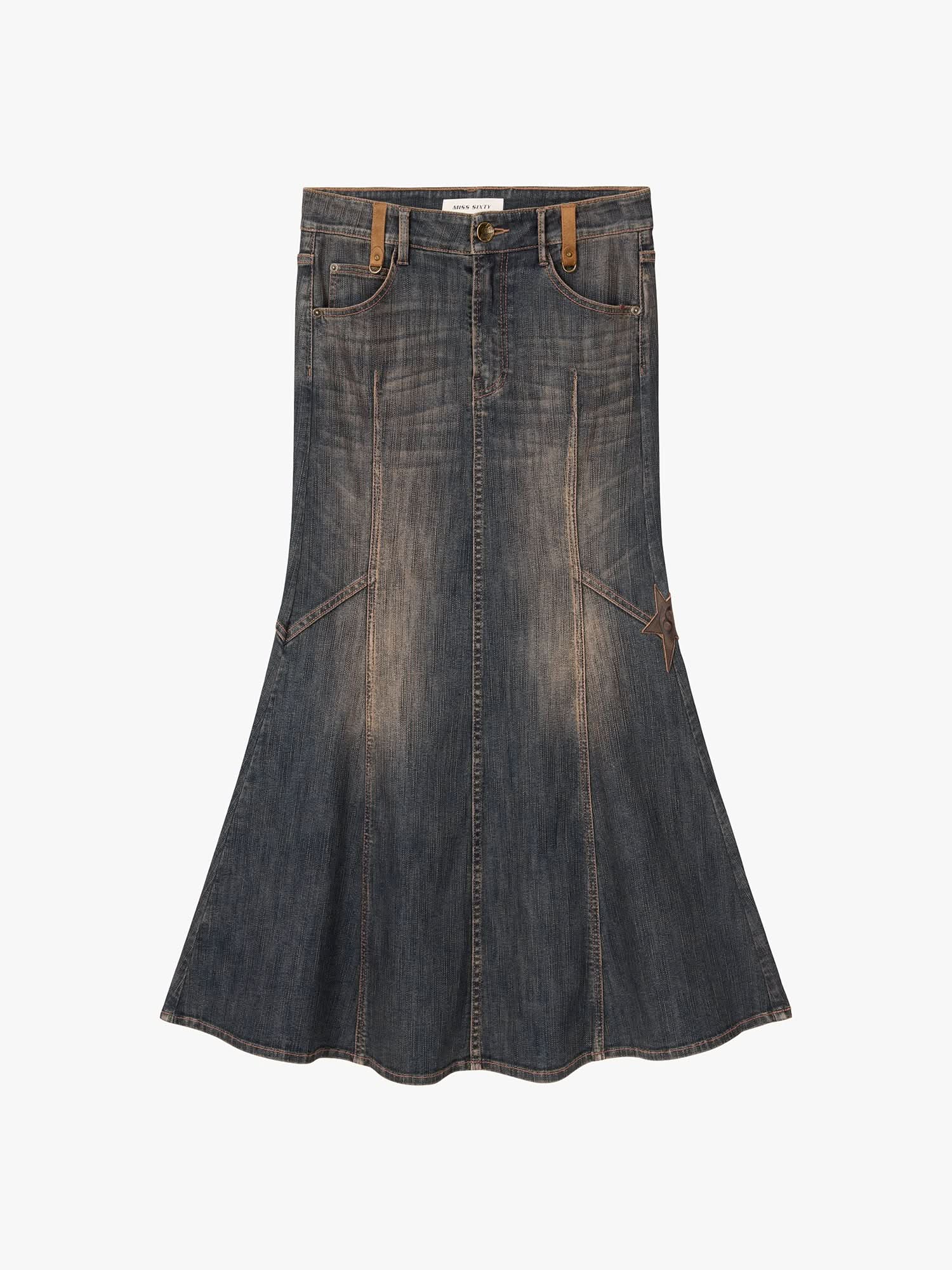 Mermaid Denim Maxi Skirt - Image 5