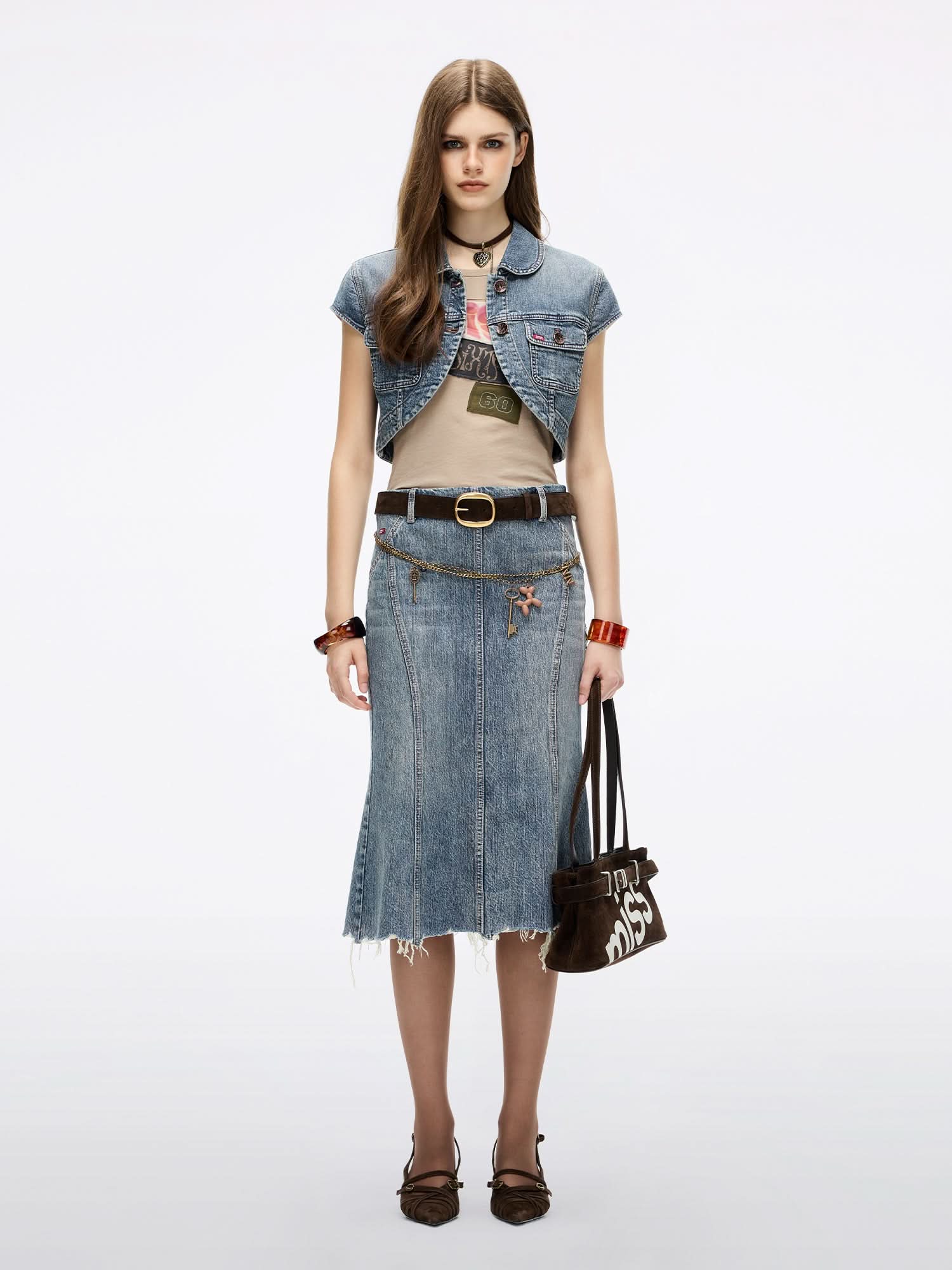 Mermaid Denim Skirt - Image 2