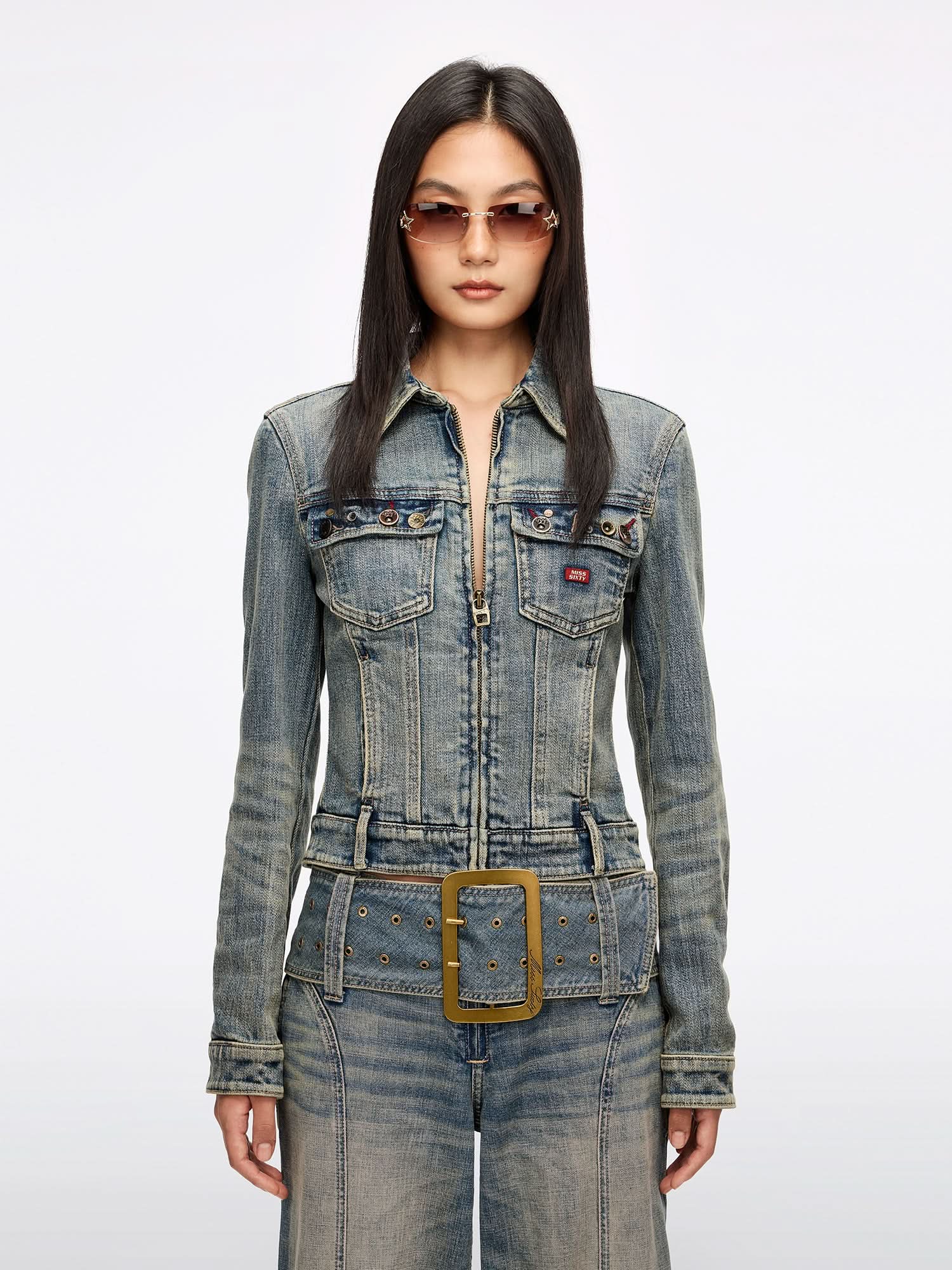 Multi-Button Denim Jacket