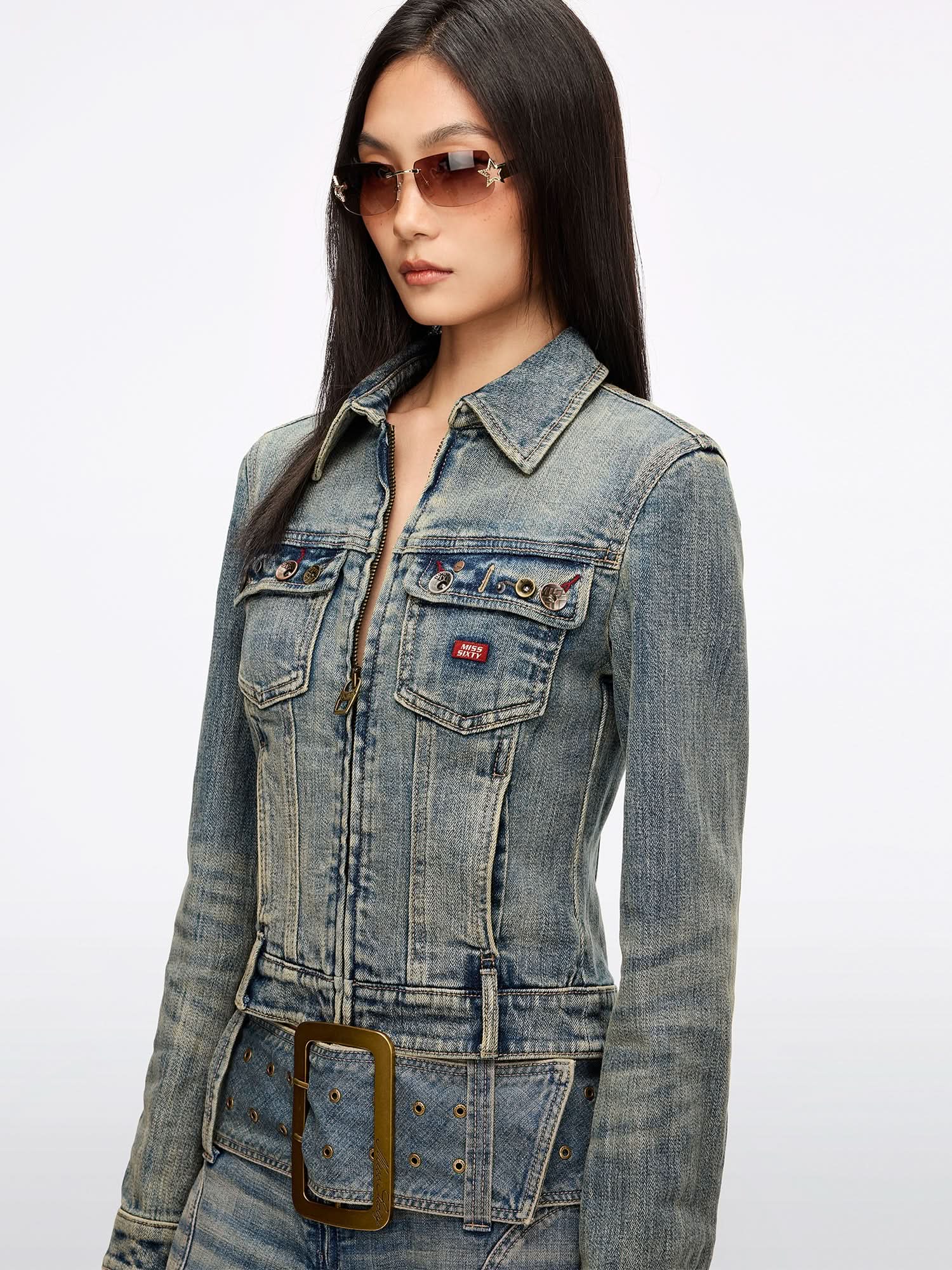 Multi-Button Denim Jacket - Image 3