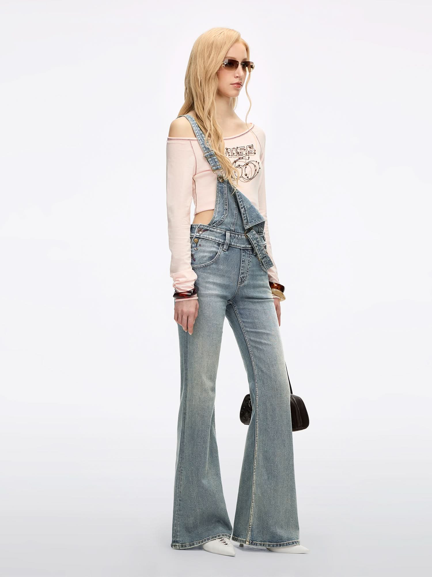Multi-Button Denim Jumpsuit - Image 4