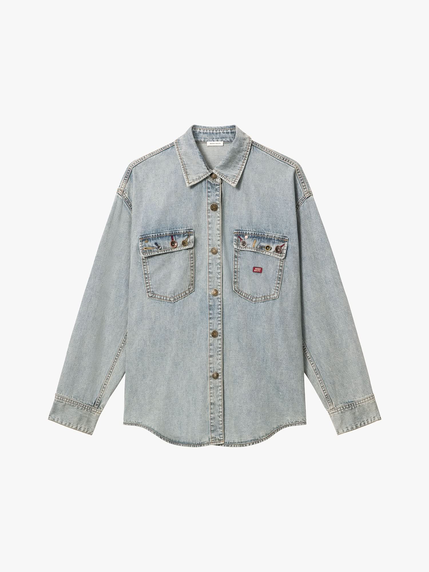Multi-Button Denim Shirt - Image 5