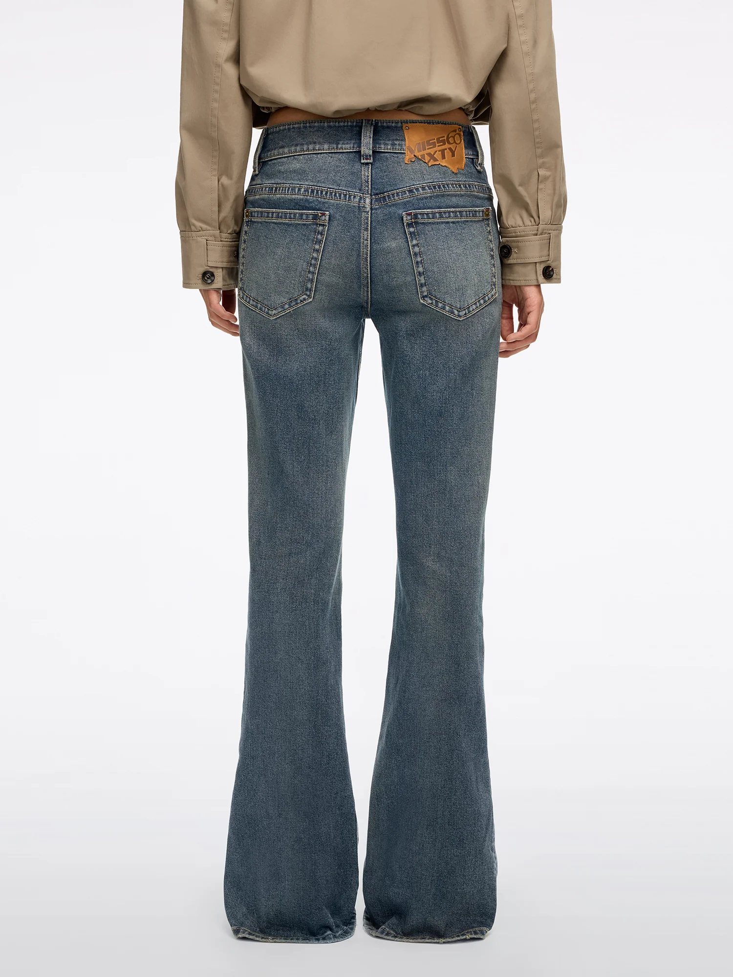 Multi-Button Flared Jeans - Image 3