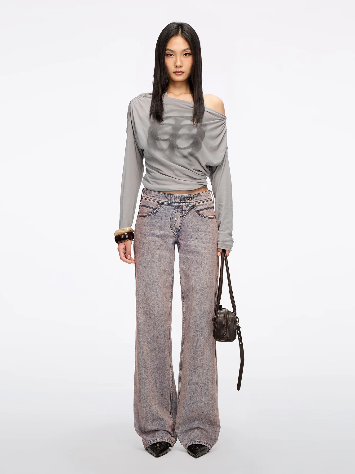 Multi-Button Straight-Leg Jeans - Image 2