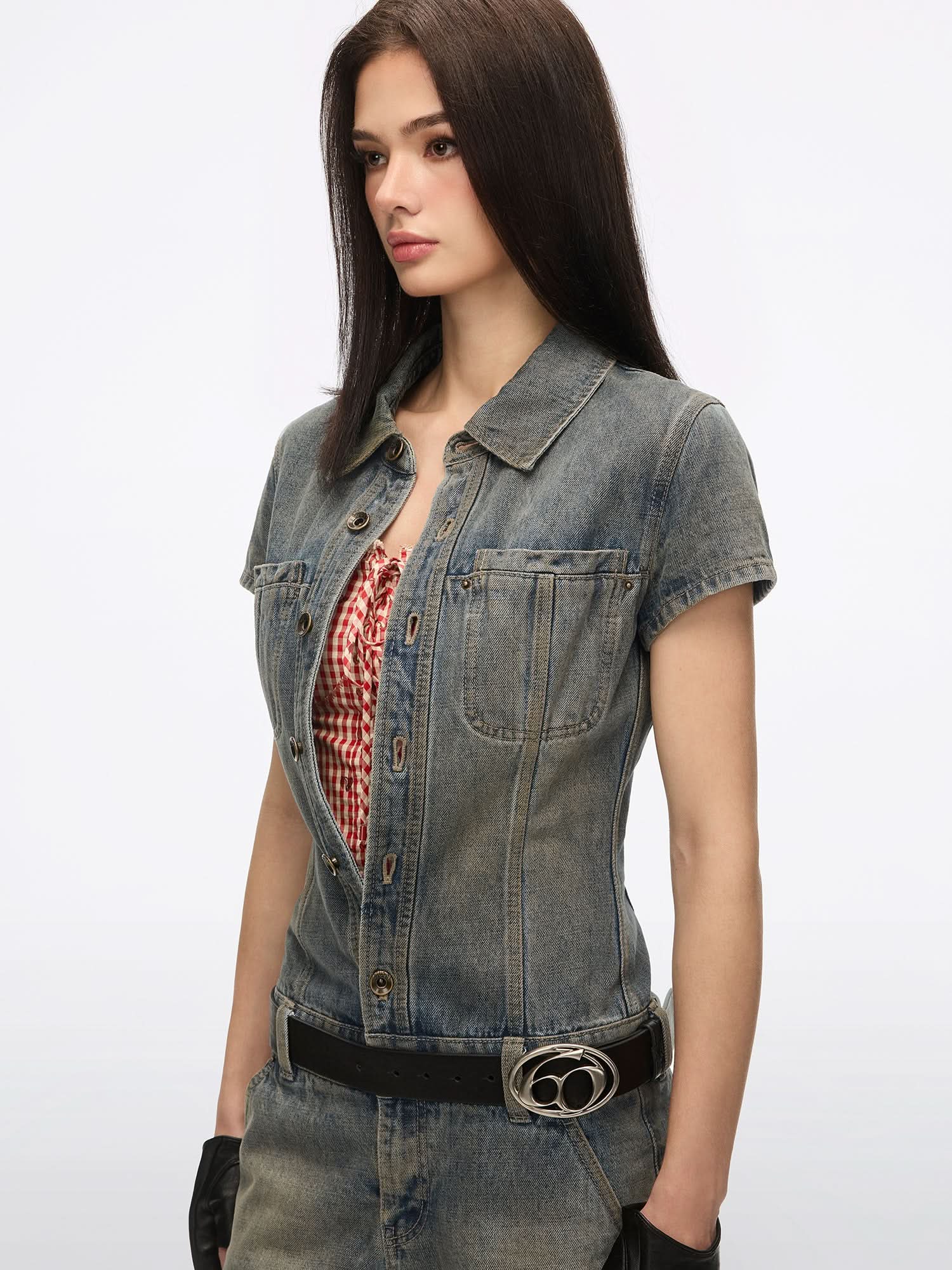 Multi-Patch Denim Jumpsuit - Image 4