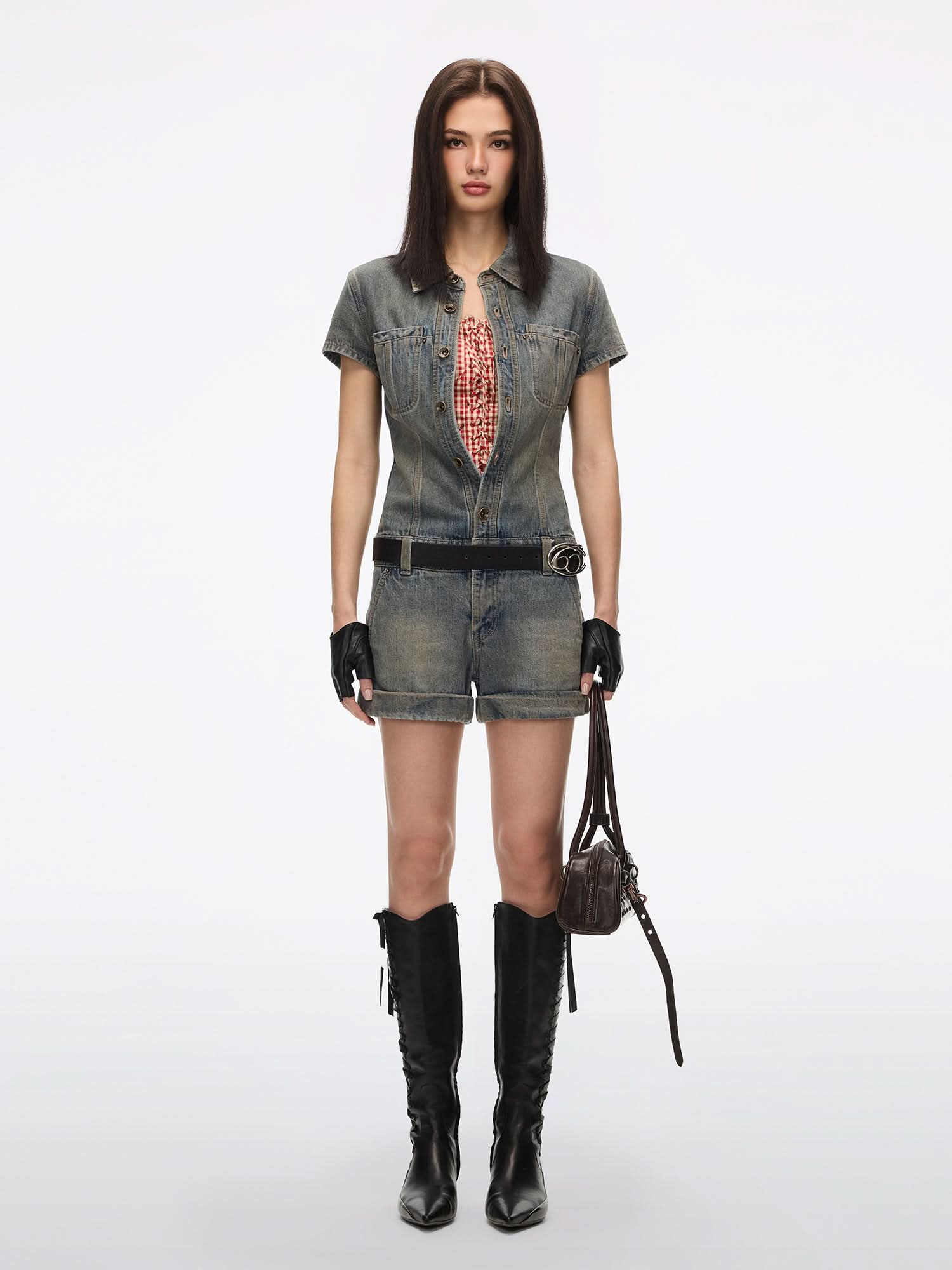 Multi-Patch Denim Jumpsuit - Image 5