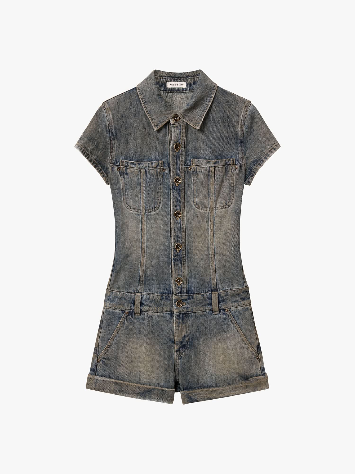 Multi-Patch Denim Jumpsuit - Image 6
