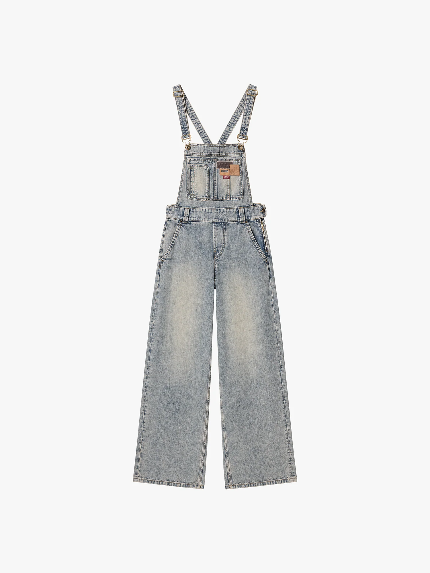 Multi-Patch Denim Overalls - Image 5