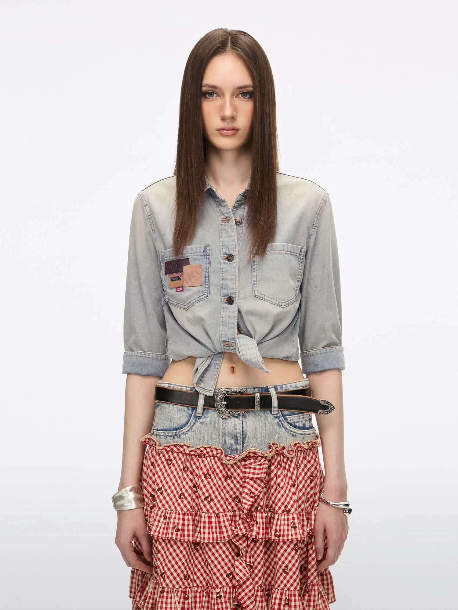 Multi-Patch Denim Shirt