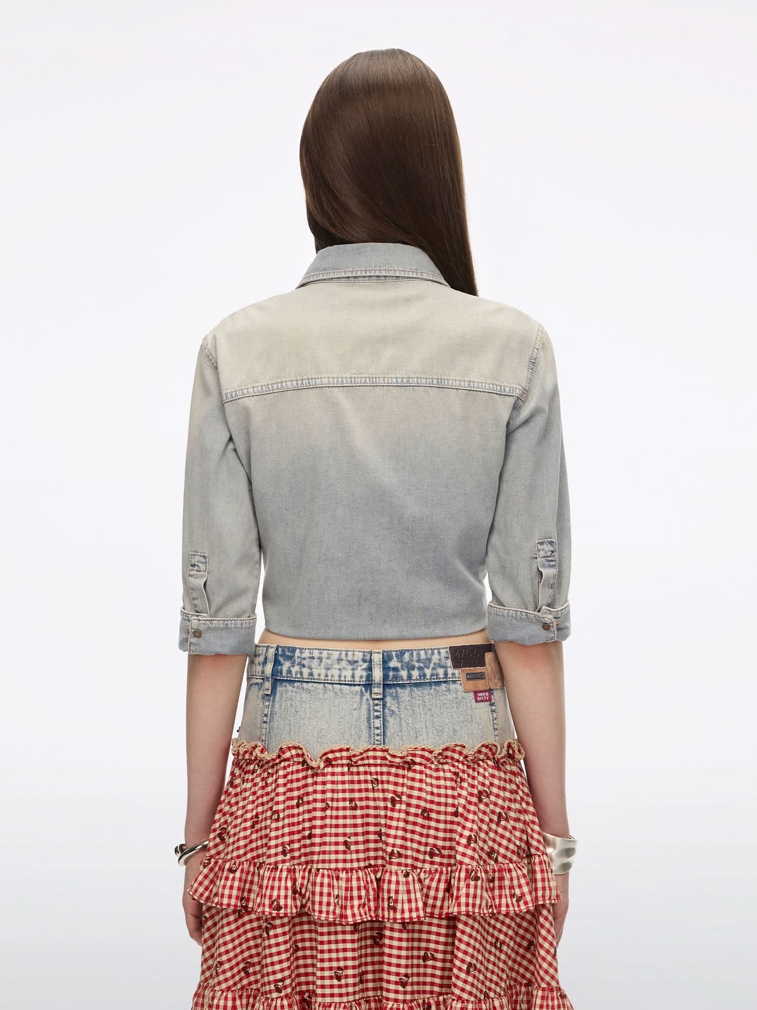 Multi-Patch Denim Shirt - Image 2
