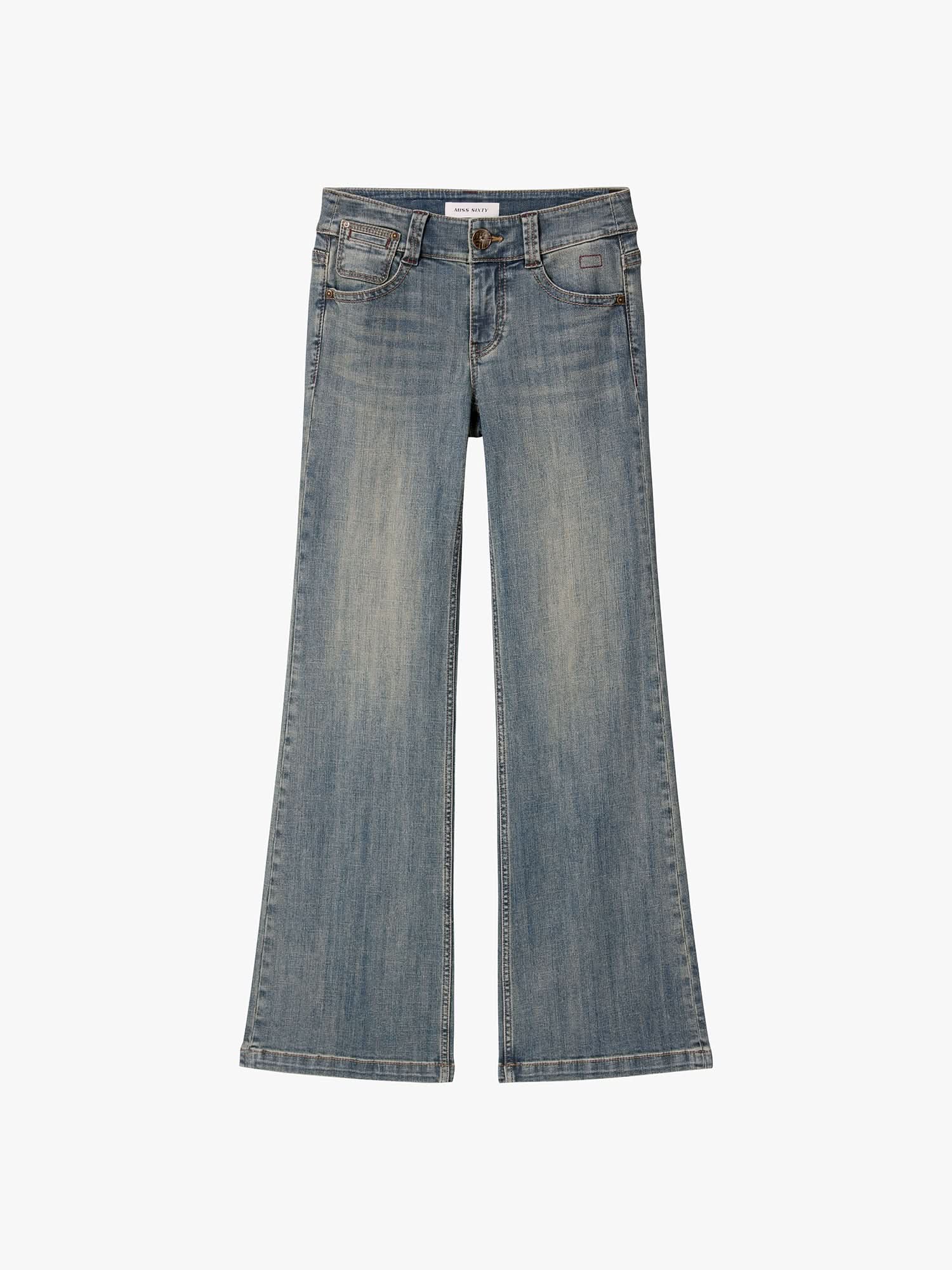 Multi-Patch Flared Jeans - Image 5