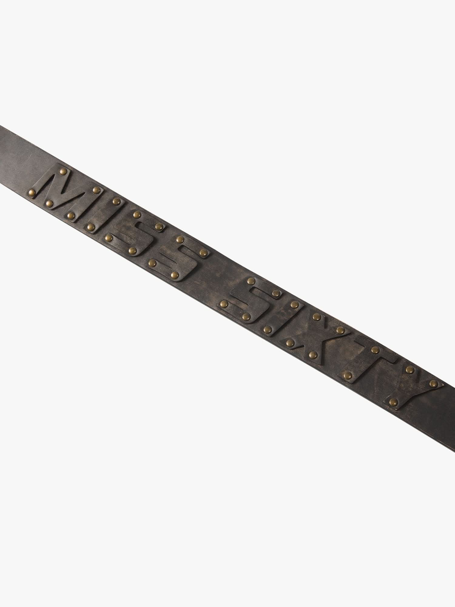 Multi-Stud Genuine Leather Belt - Image 4