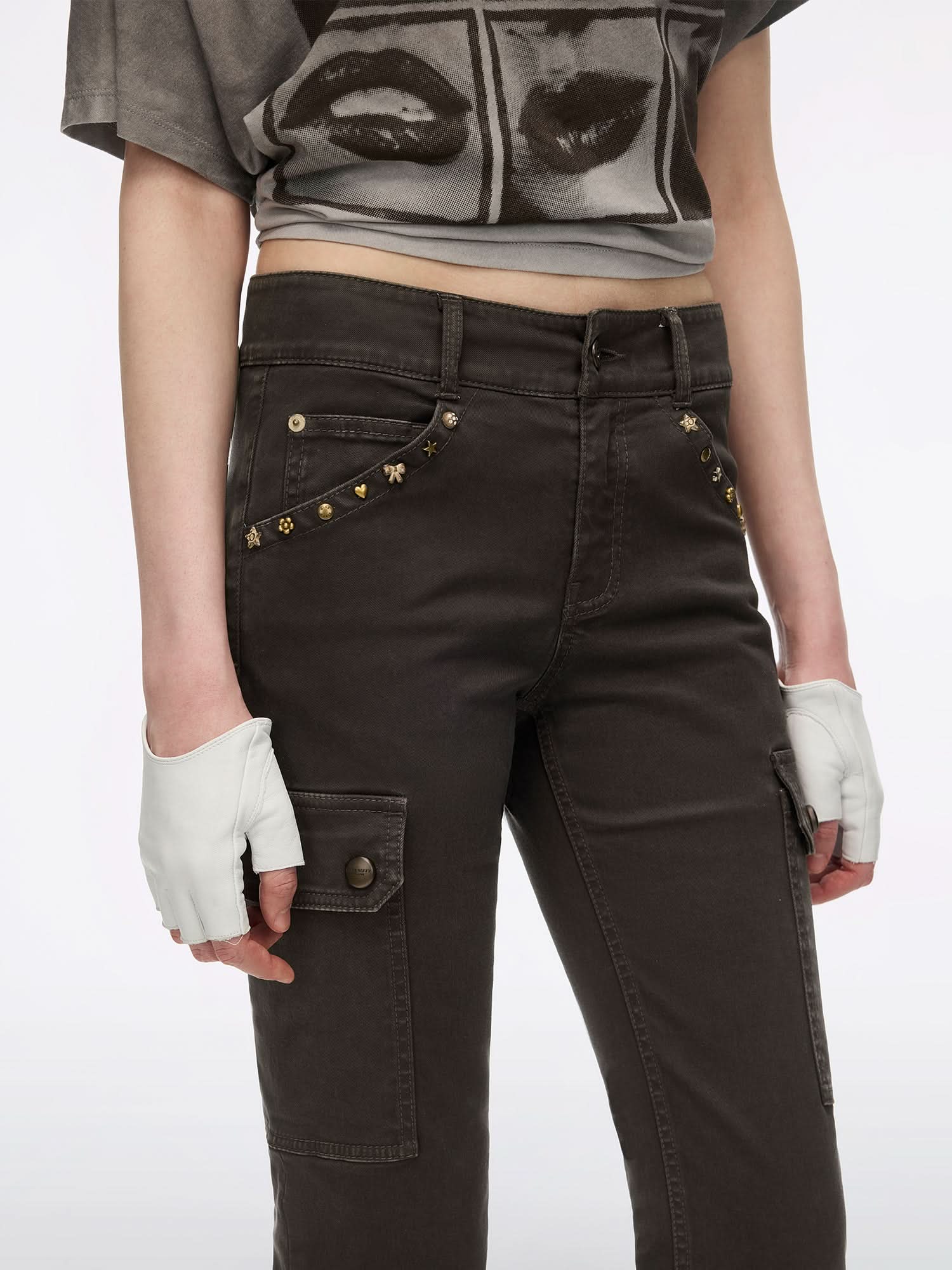 Multi-Studded Flared Pants - Image 10