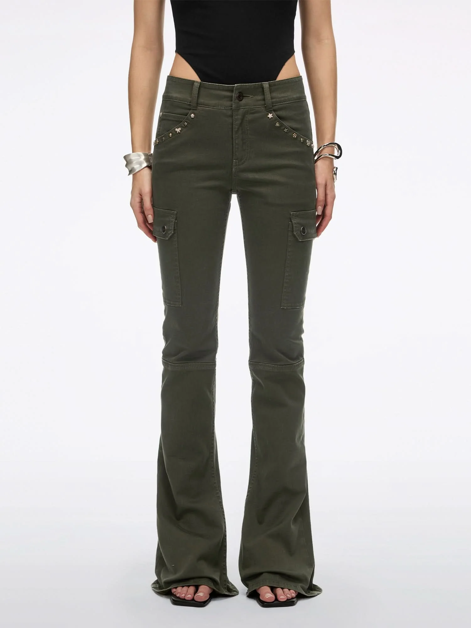 Multi-Studded Flared Pants - Image 2
