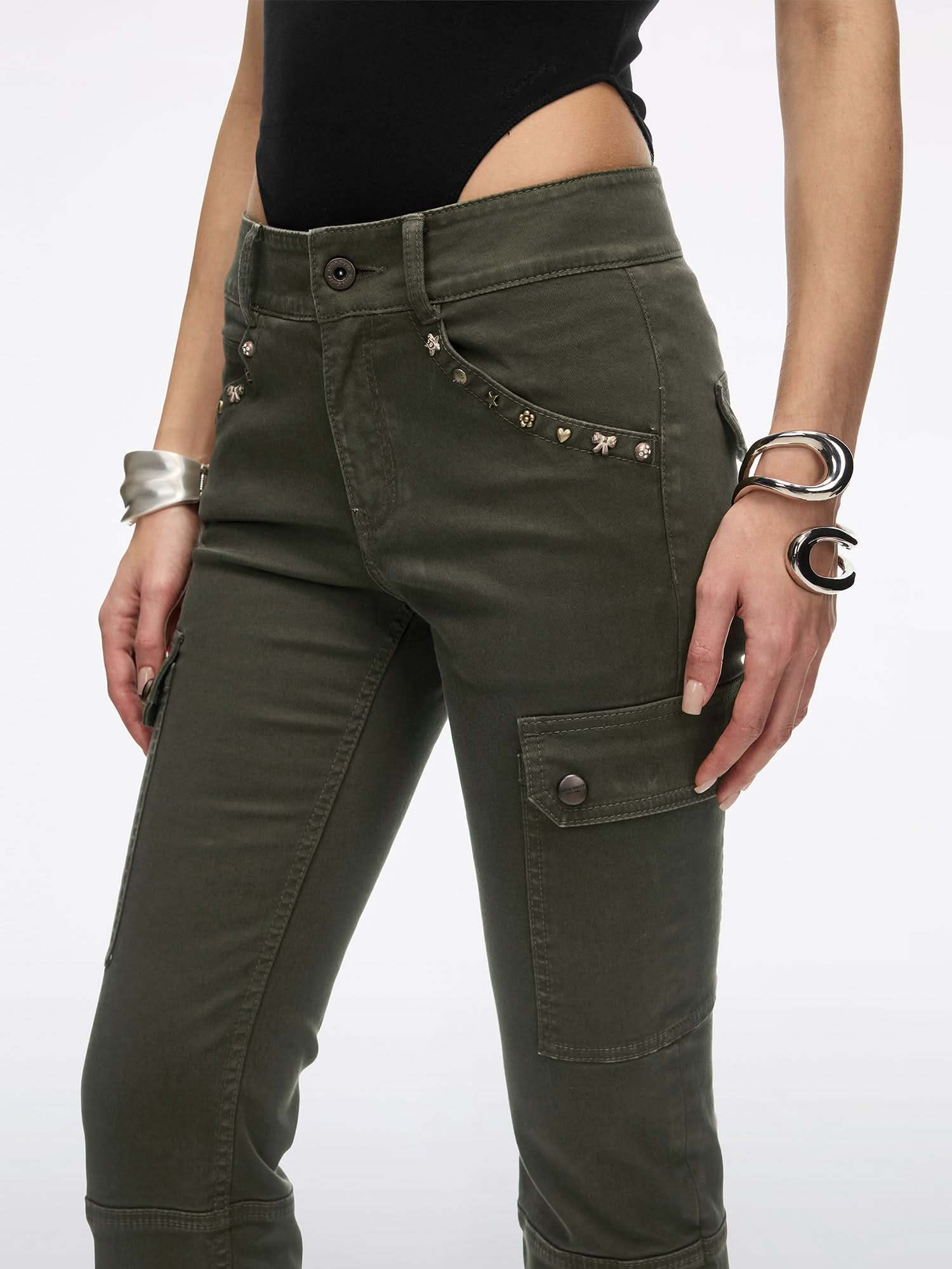 Multi-Studded Flared Pants - Image 5