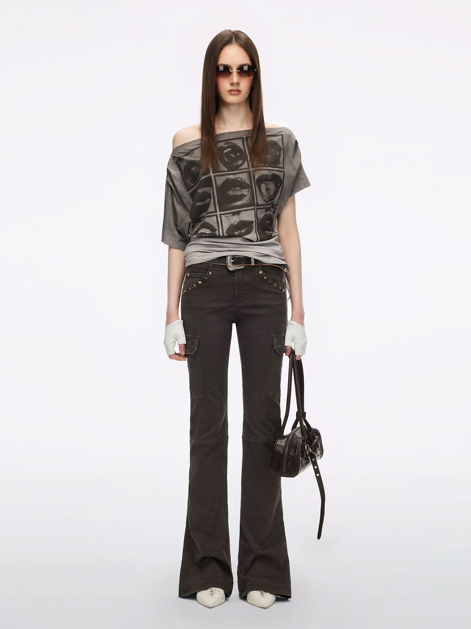 Multi-Studded Flared Pants - Image 8