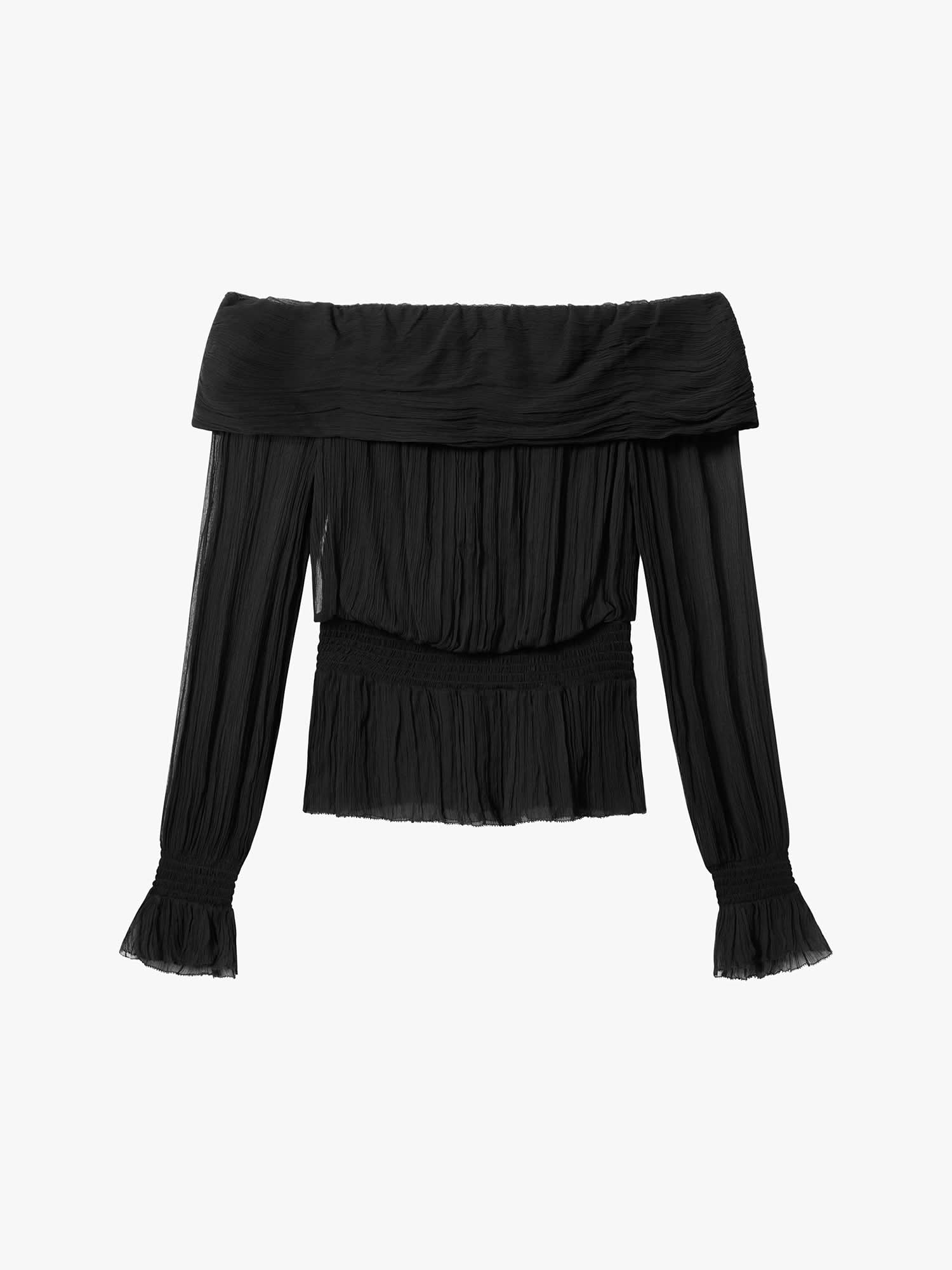 Off-Shoulder Silk Shirt - Image 5