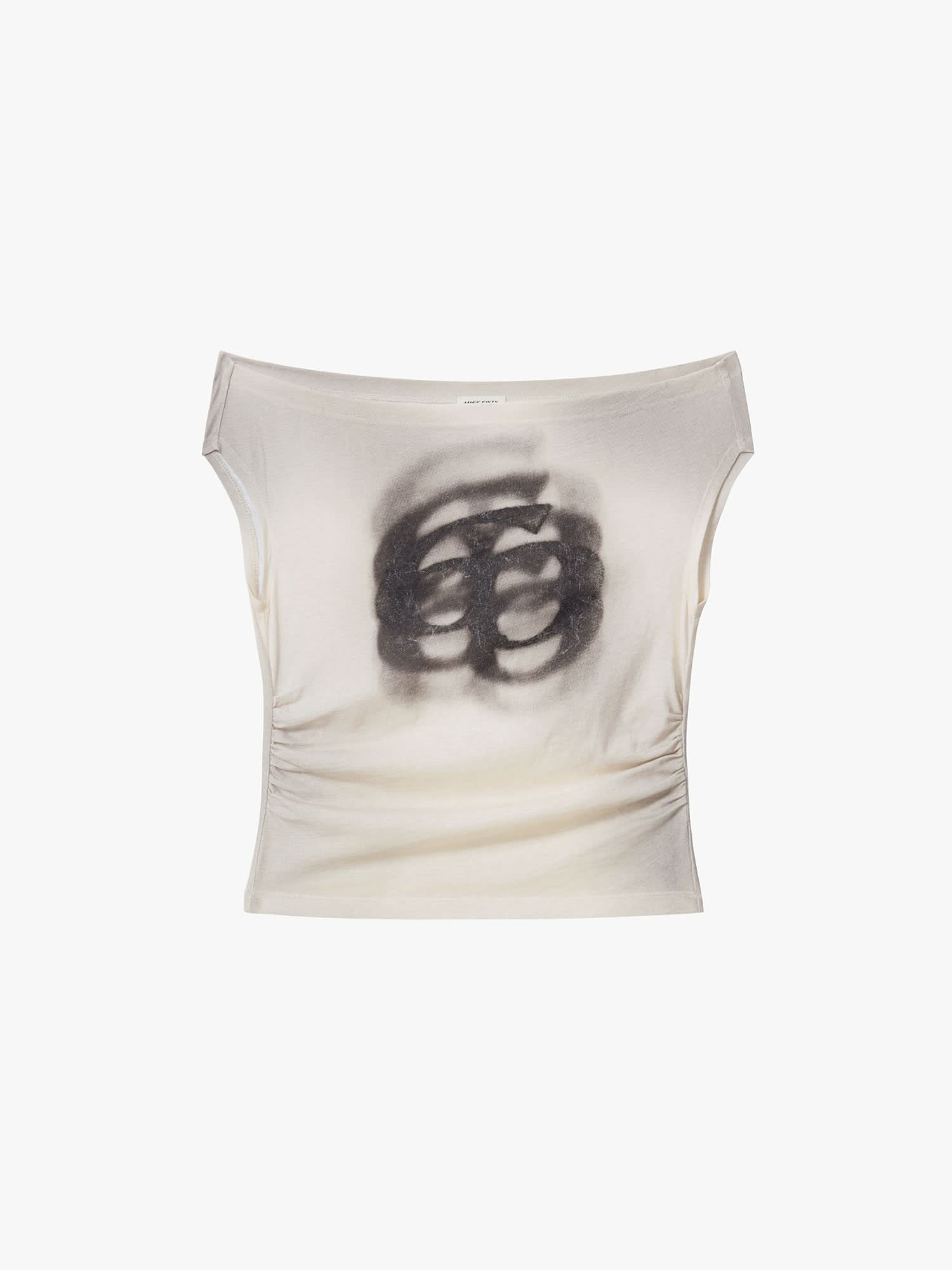 Off-Shoulder Logo-Detail T-Shirt - Image 10