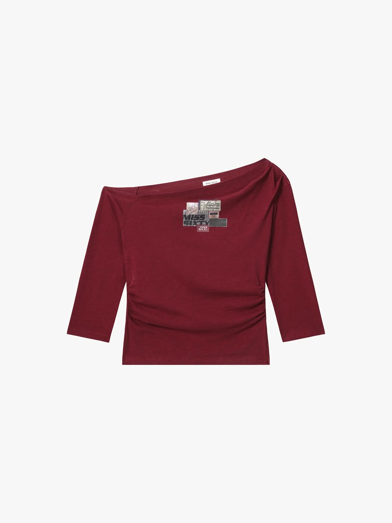 Asymmetric Neck T-Shirt - Image 6
