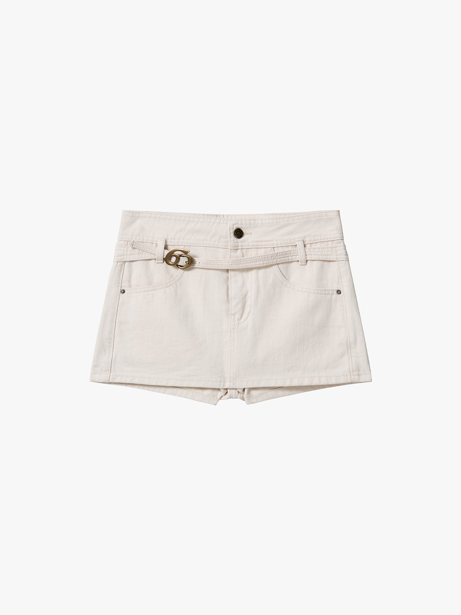Patchwork Belted Skort - Image 5