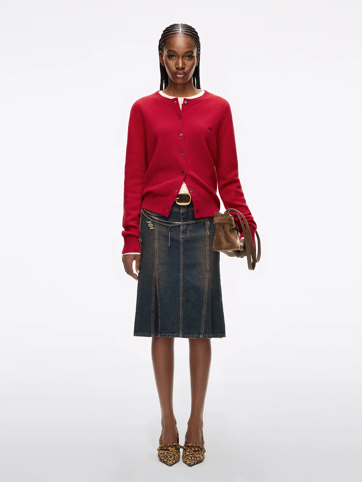 Patchwork Denim Skirt - Image 2