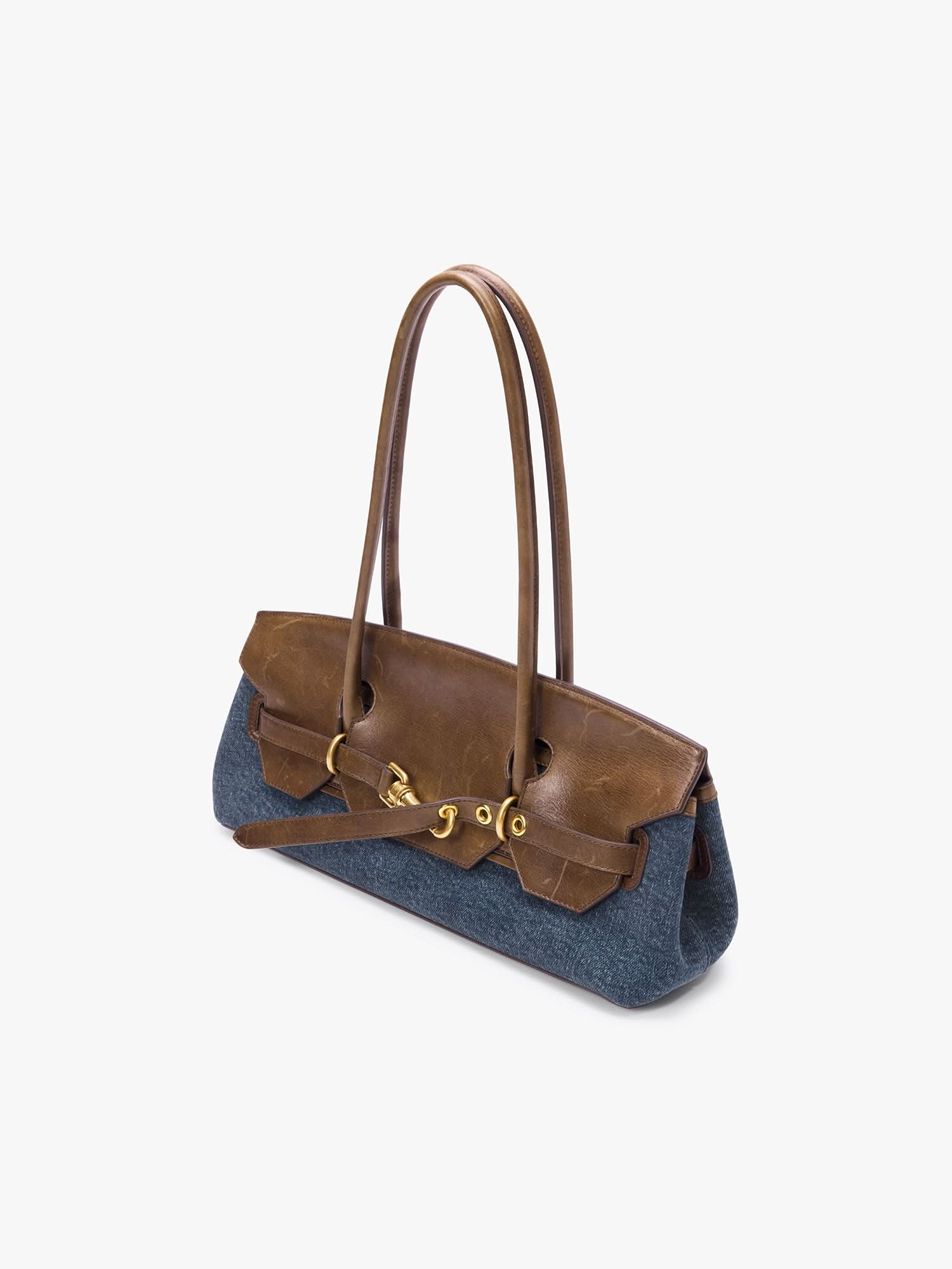 Patchwork Leather Shoulder Bag - Image 3