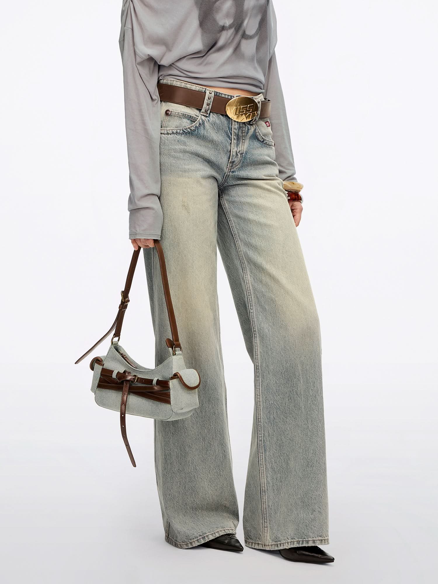 Patchwork Leather Shoulder Bag - Image 2