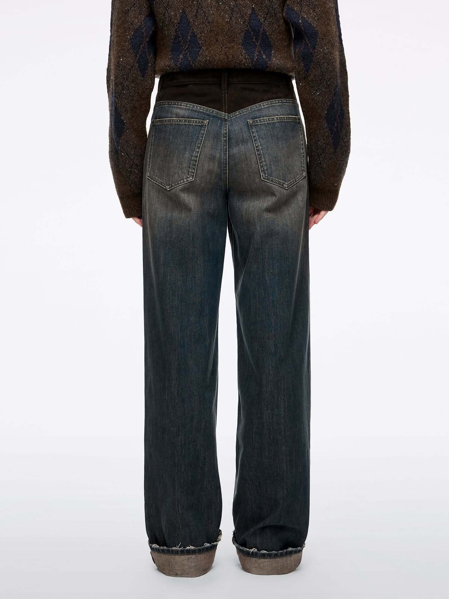 Patchwork Straight-Leg Jeans - Image 3
